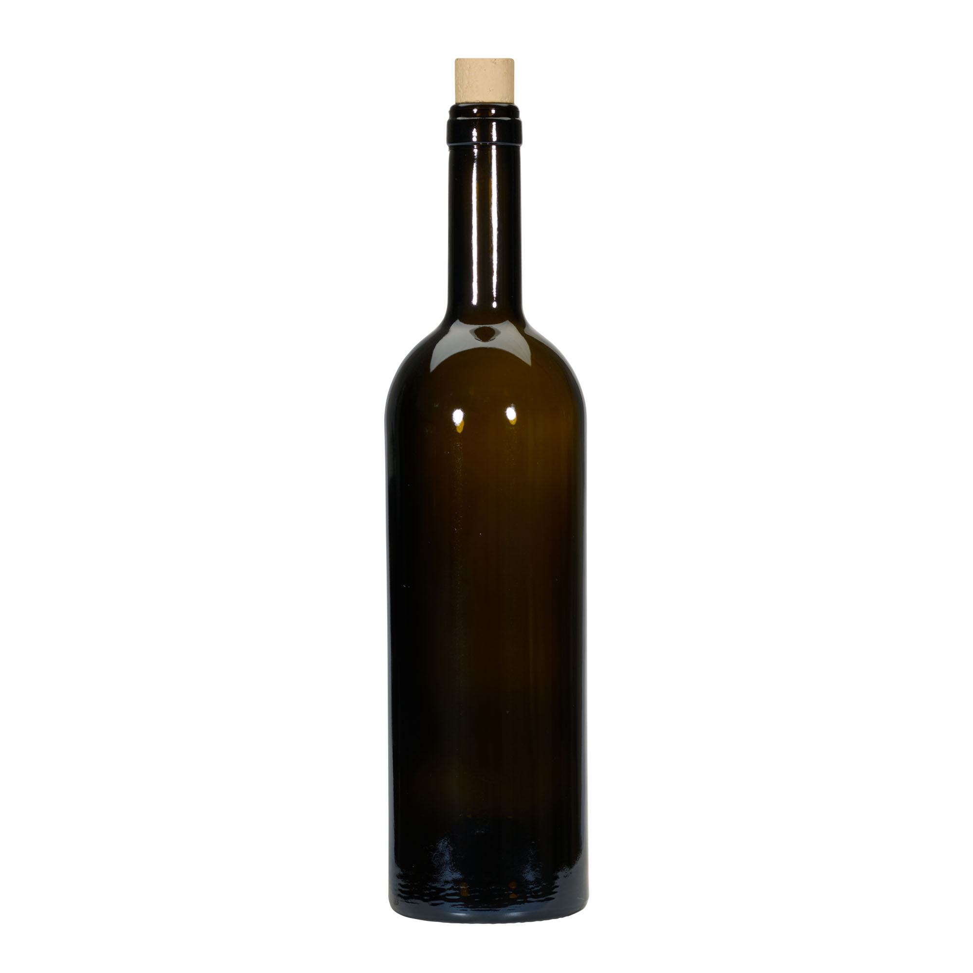 750 ml viinipullo ”Golia”, antiikkivihreä, suuaukko: korkki