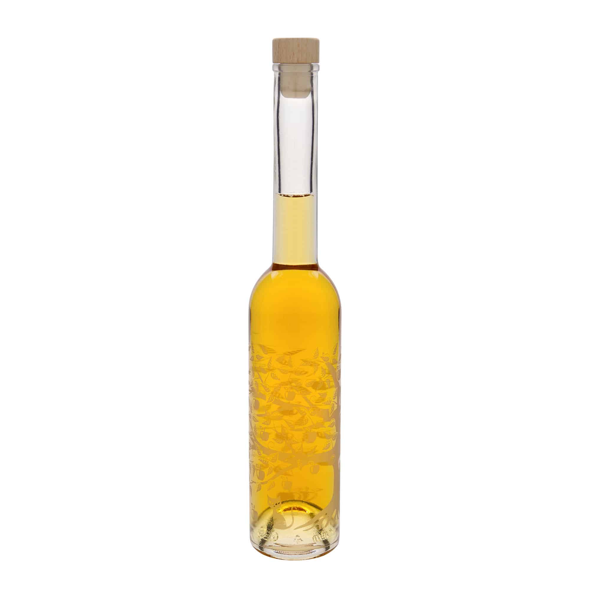 350 ml lasipullo 'Opera', kuvio: omenapuu, suuaukko: korkki
