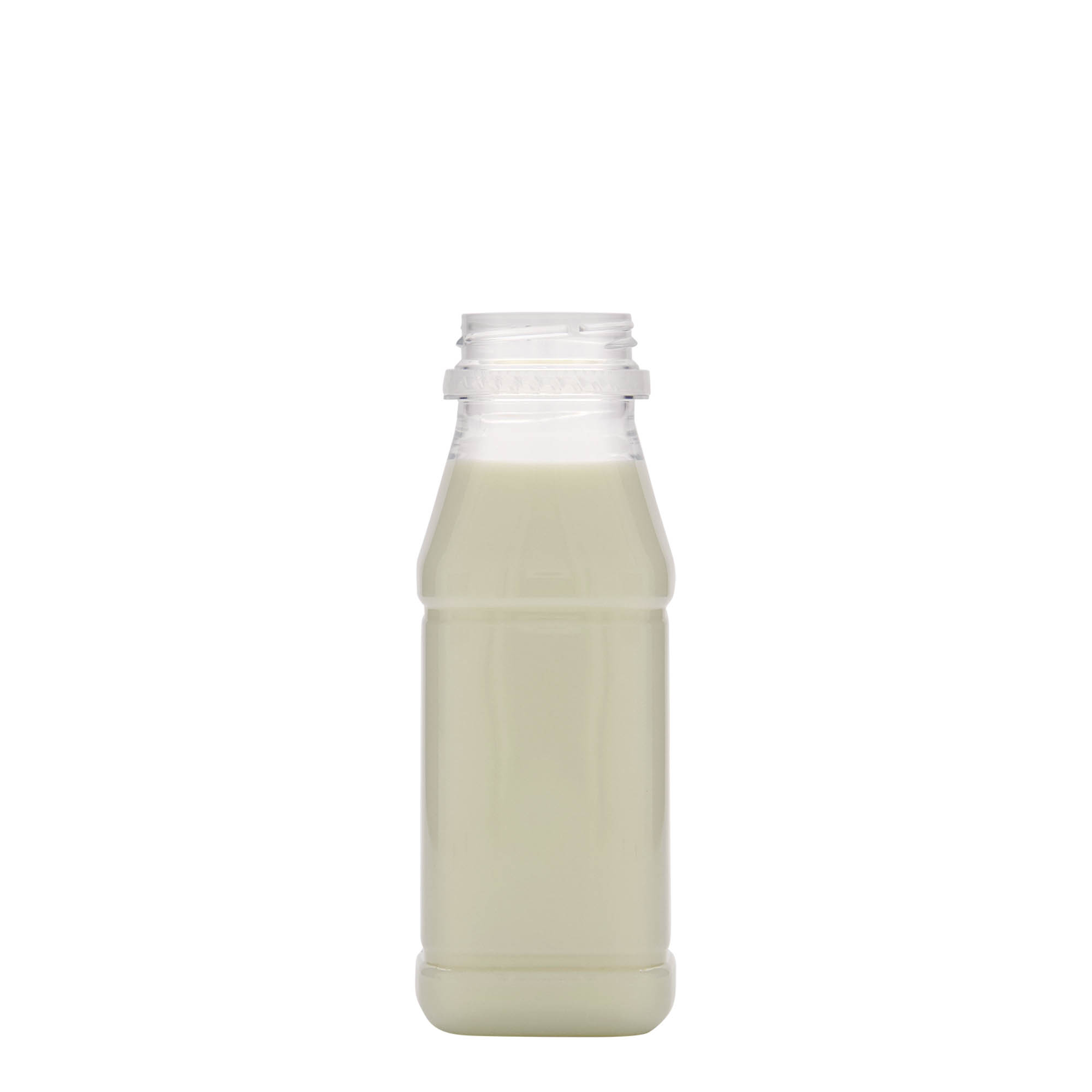 250 ml PET-pullo 'Milk and Juice Carré', neliömäinen, muovia, suuaukko: 38 mm
