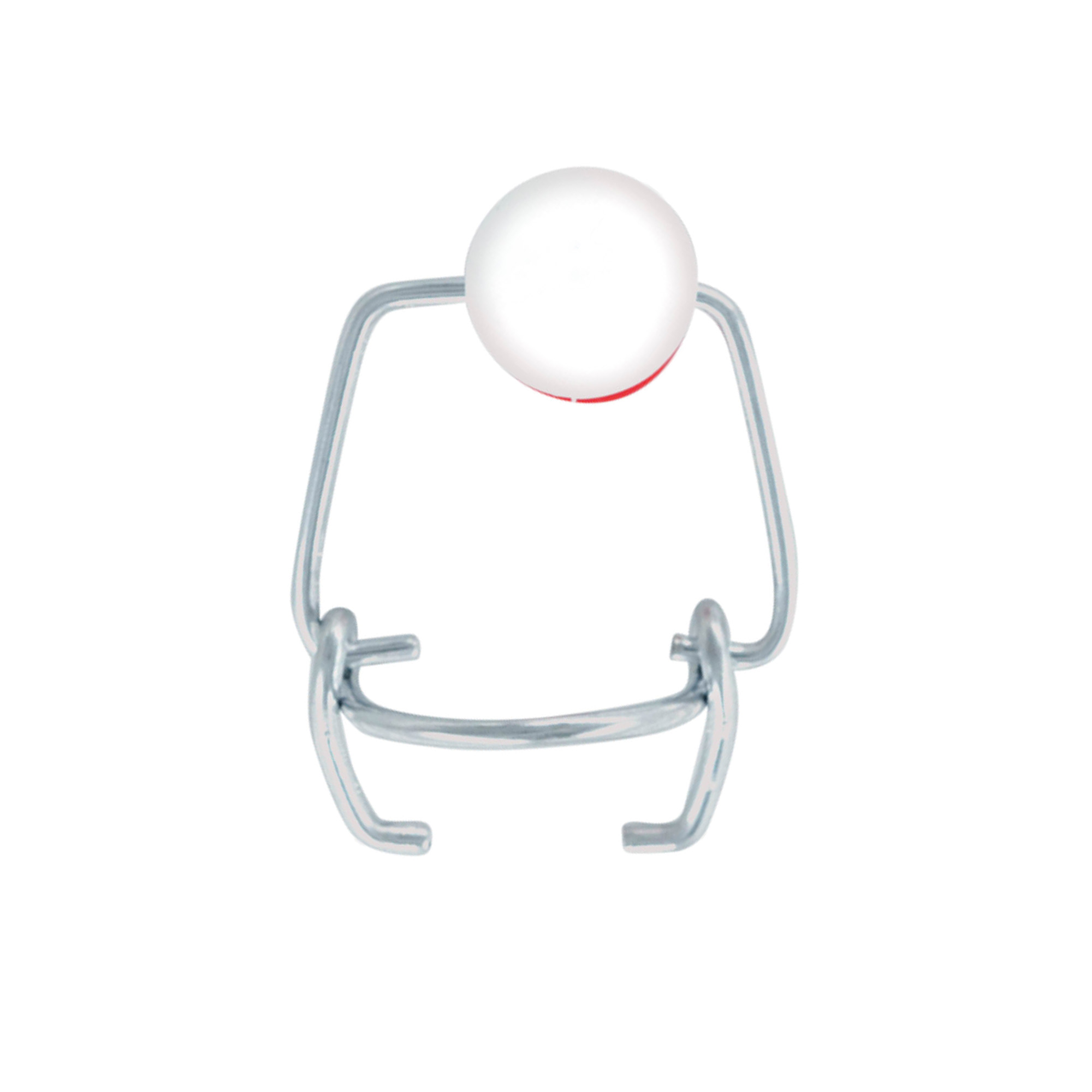 Mini-sulkijalukko, muovia, punavalkoinen