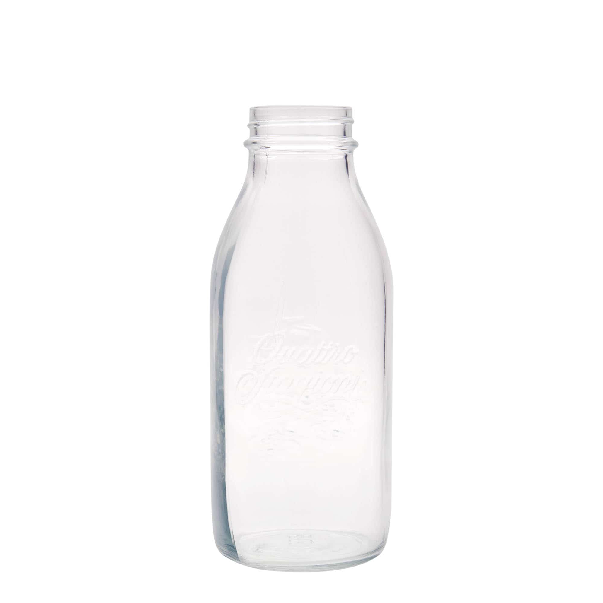 1000 ml lasipullo 'Quattro Stagioni', suu: Kierrekorkki 1000 ml lasipullo 'Quattro Stagioni', suu: Kierrekorkki