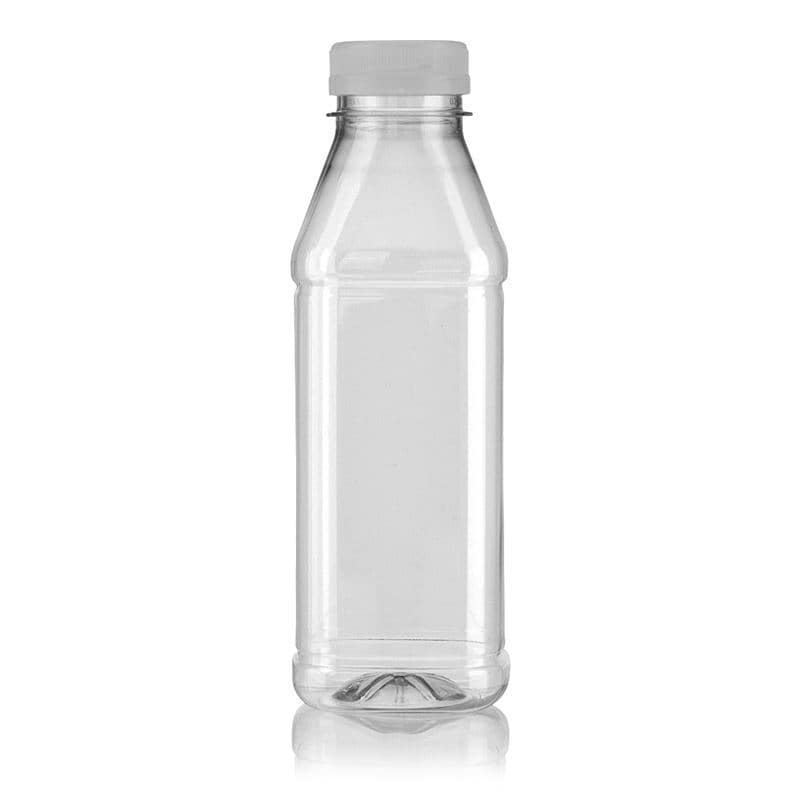 500 ml PET-pullo 'Milk and Juice Carré', neliö, muovi, suu: 38 mm