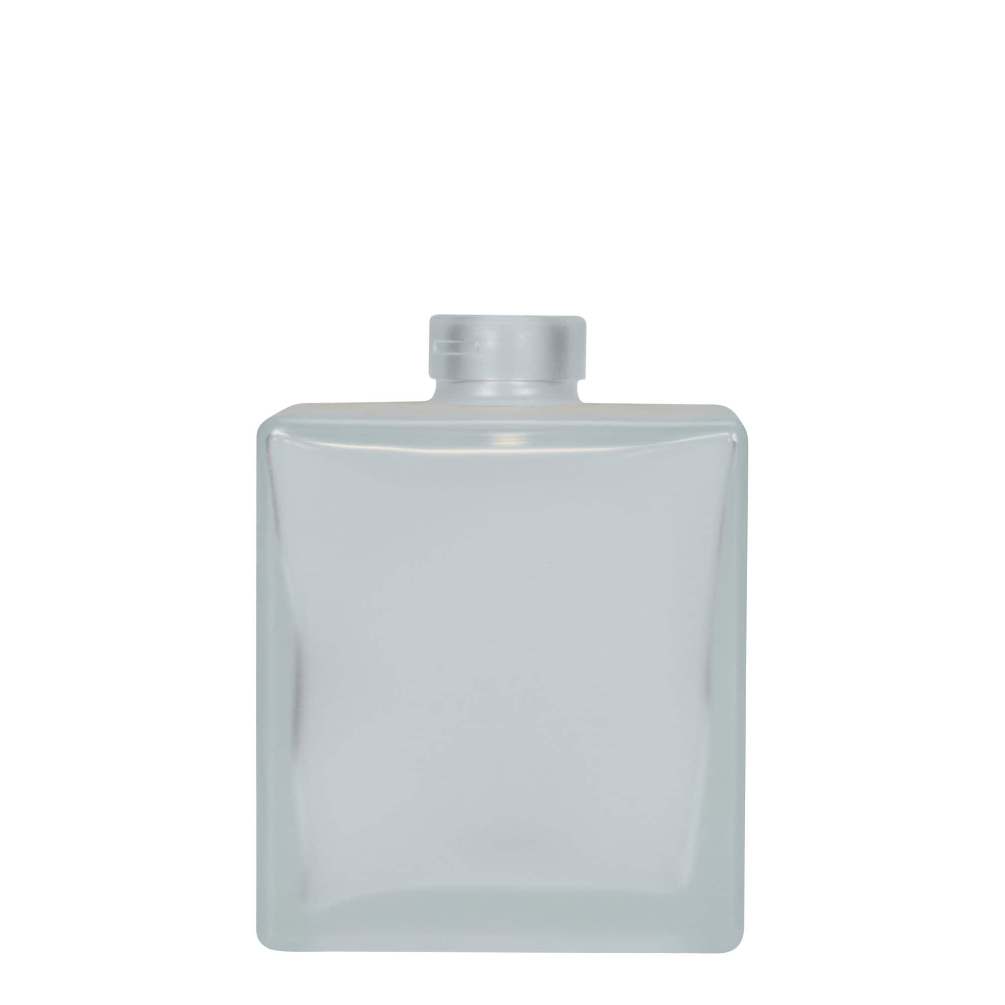 500 ml lasipullo 'Cube', neliö, huurrettu, suu: korkki 500 ml lasipullo 'Cube', neliö, huurrettu, suu: korkki