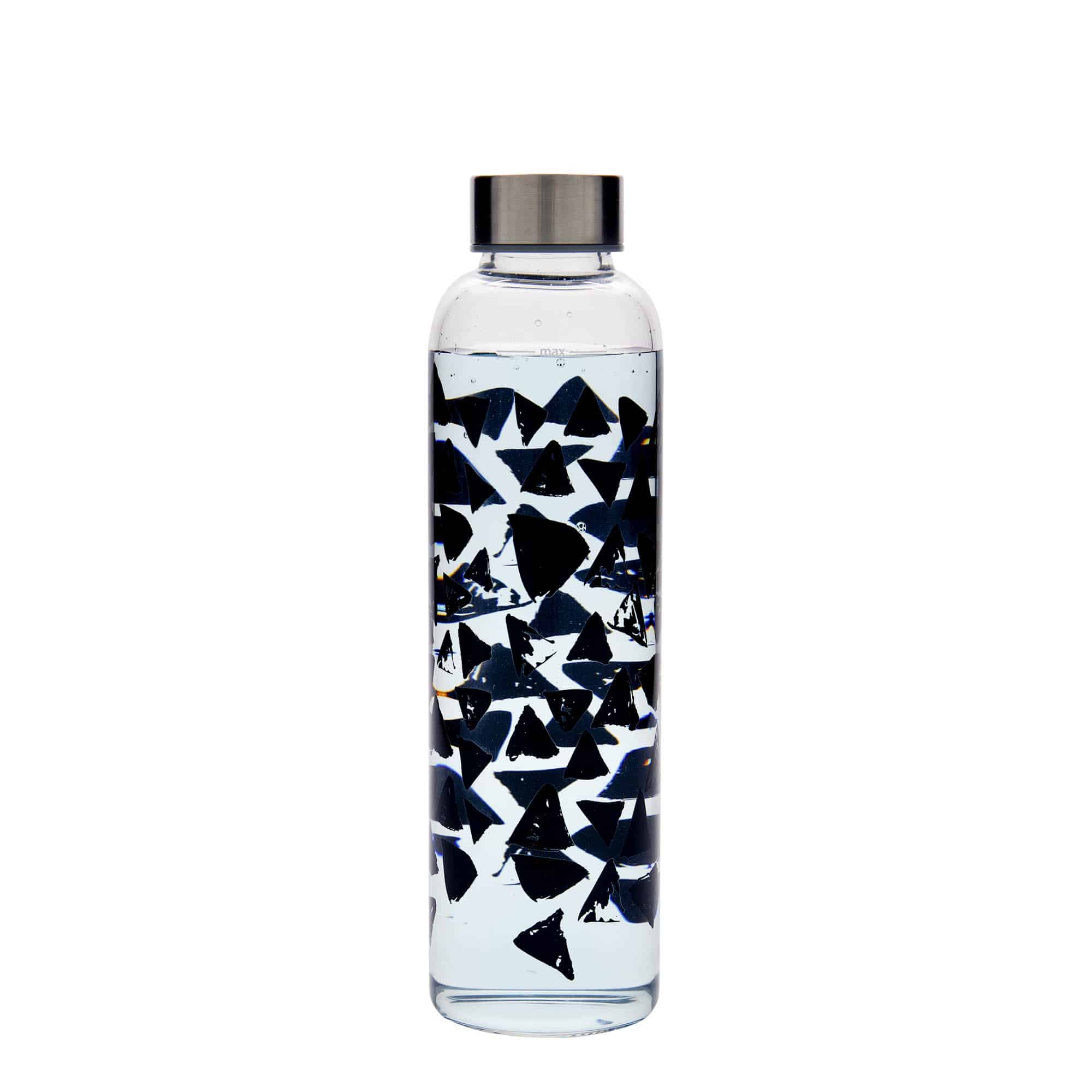 500 ml juomapullo 'Perseus - Mustat kolmiot', suuaukko: ruuvikorkki