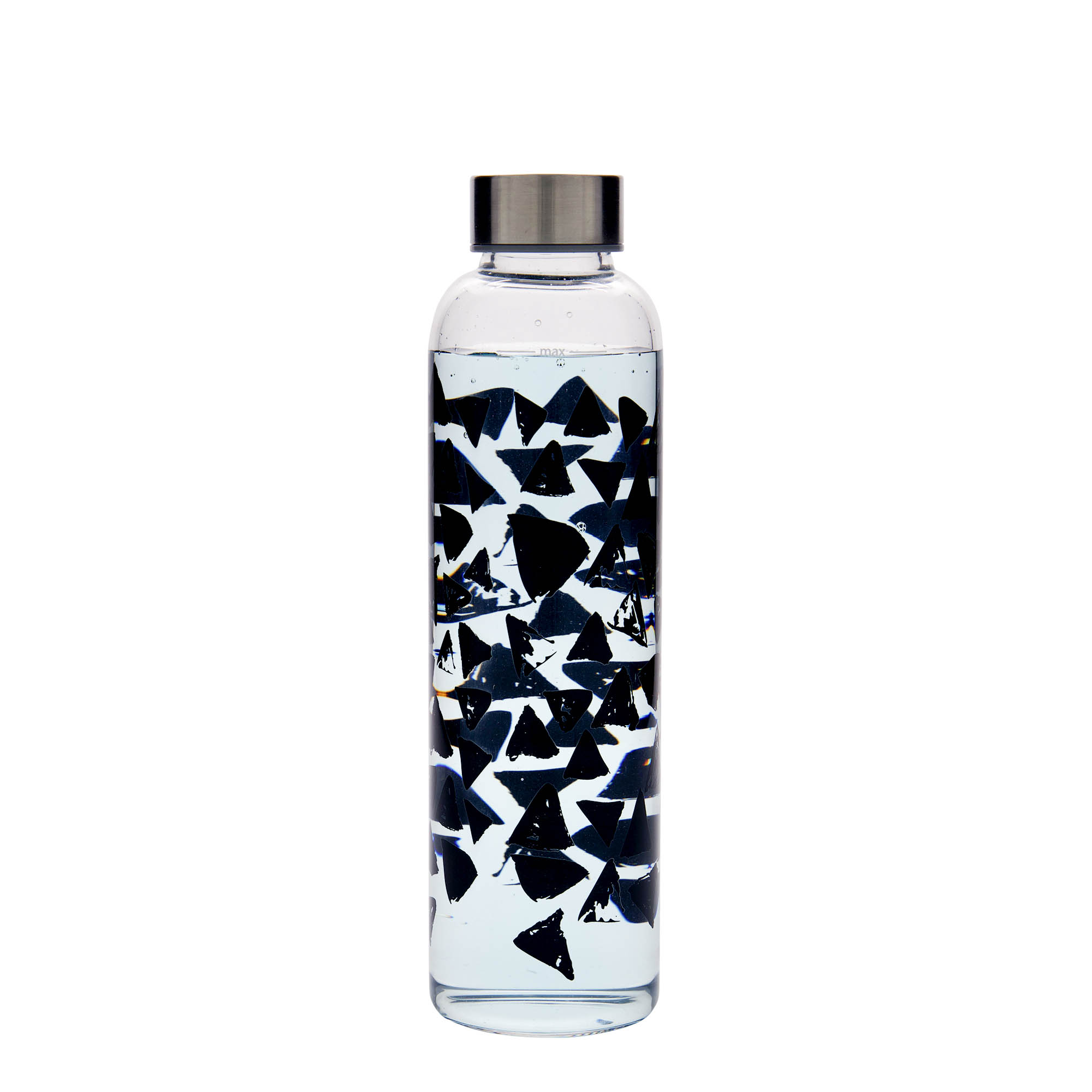 500 ml juomapullo ”Perseus - Mustat kolmiot”, suuaukko: ruuvikorkki