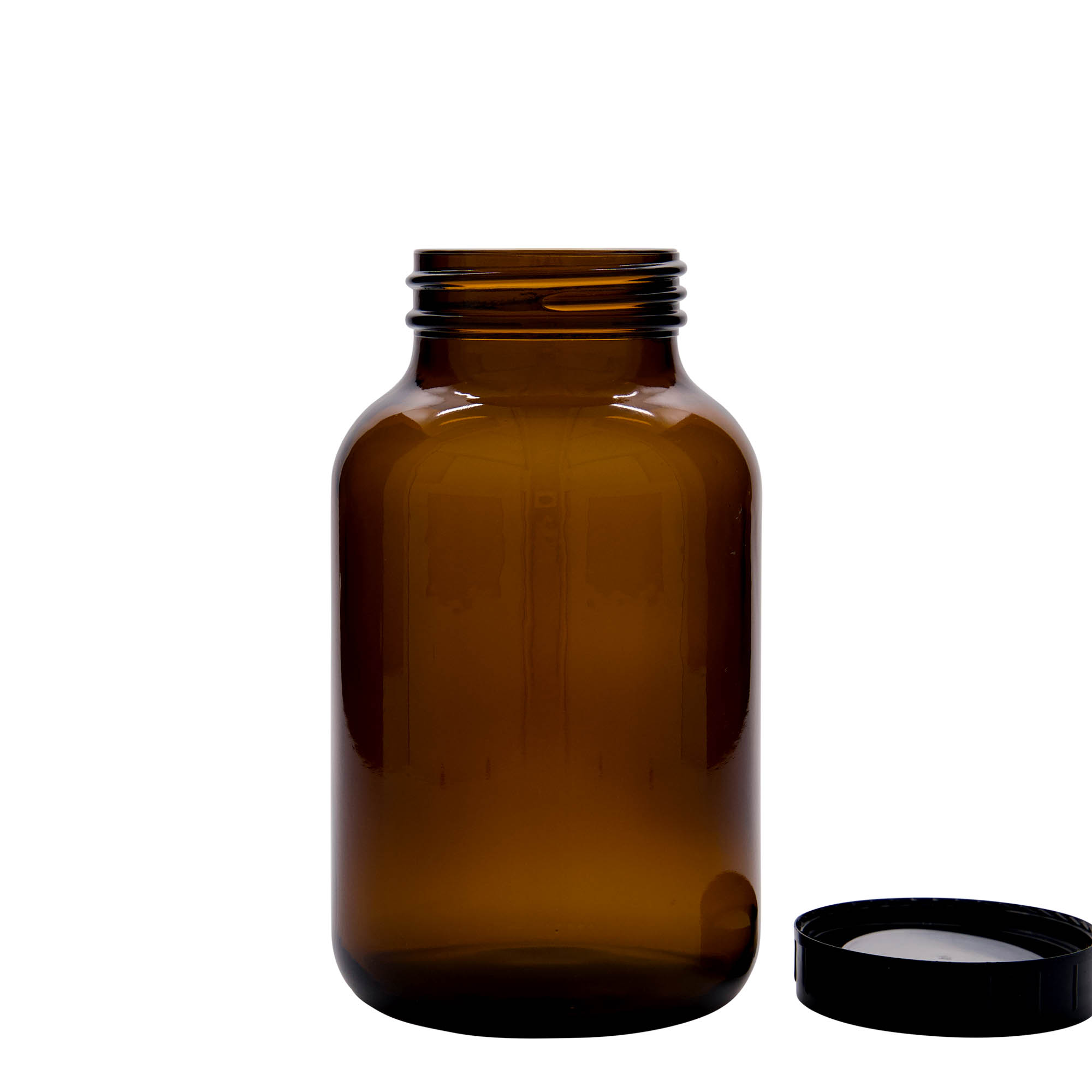 1 000 ml ruskea leveäkaulainen lasipullo, suuaukko: DIN 68 1 000 ml ruskea leveäkaulainen lasipullo, suuaukko: DIN 68