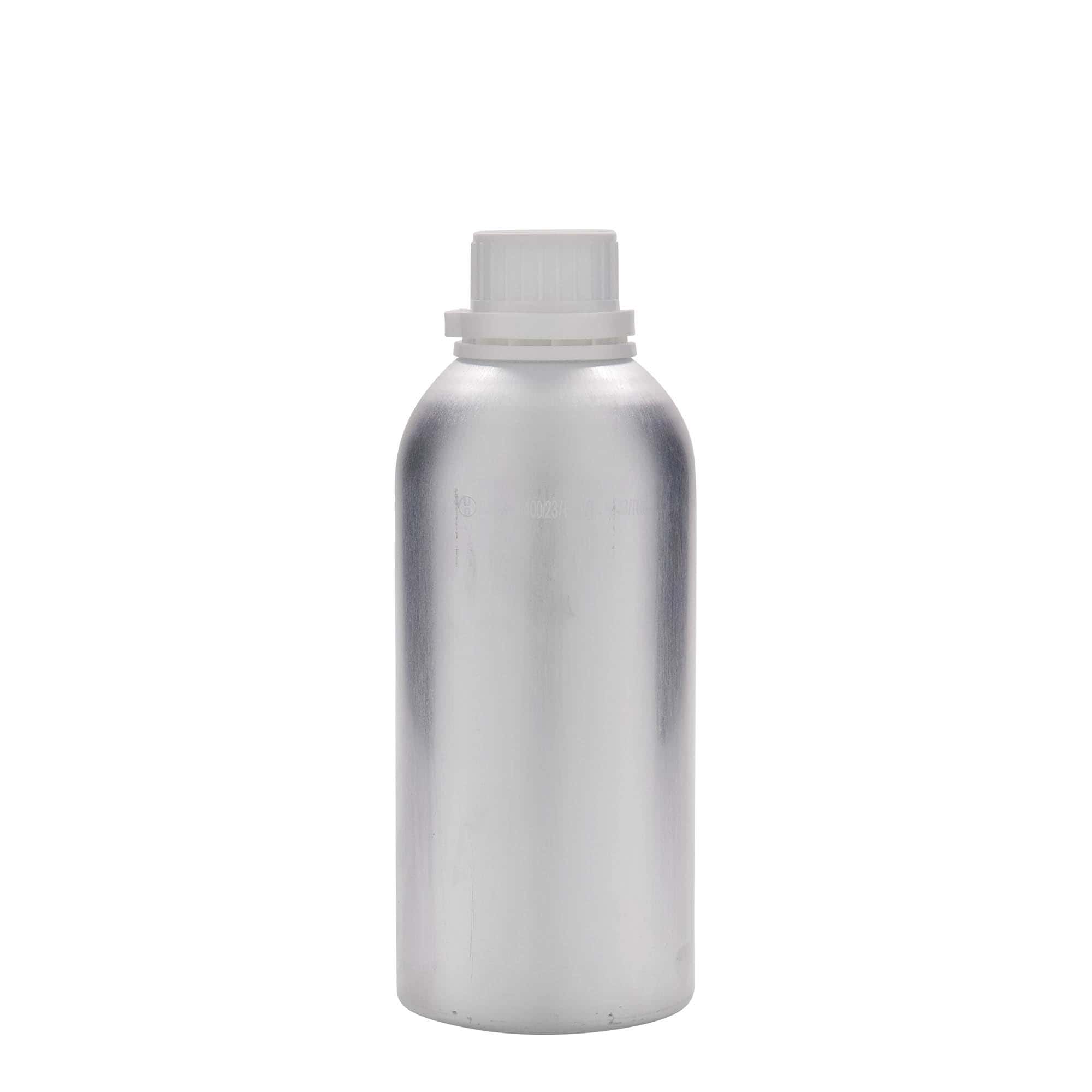 625 ml alumiinipullo, metalli, hopea, suuaukko: DIN 32
