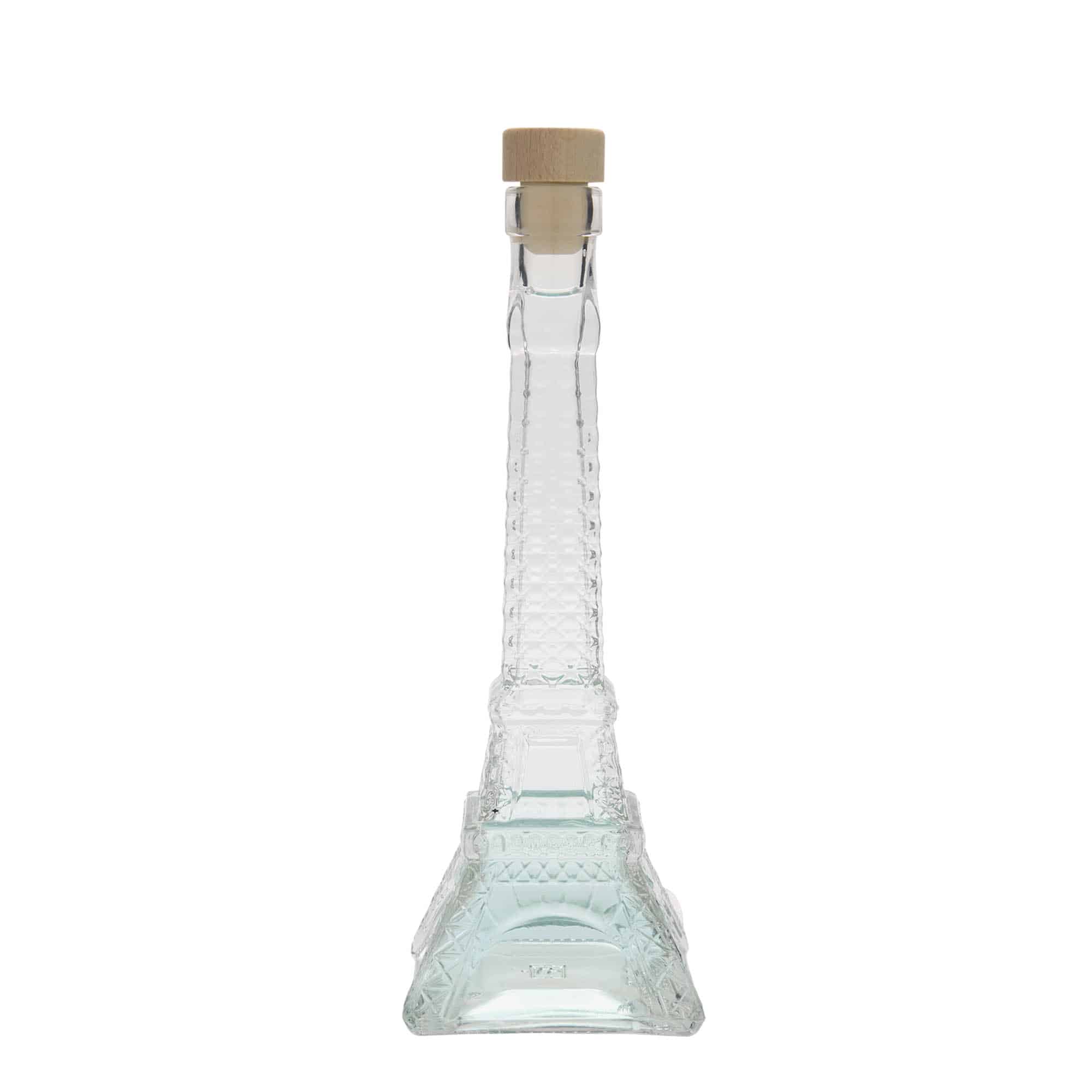 200 ml lasipullo 'Eiffel-torni', suu: korkki