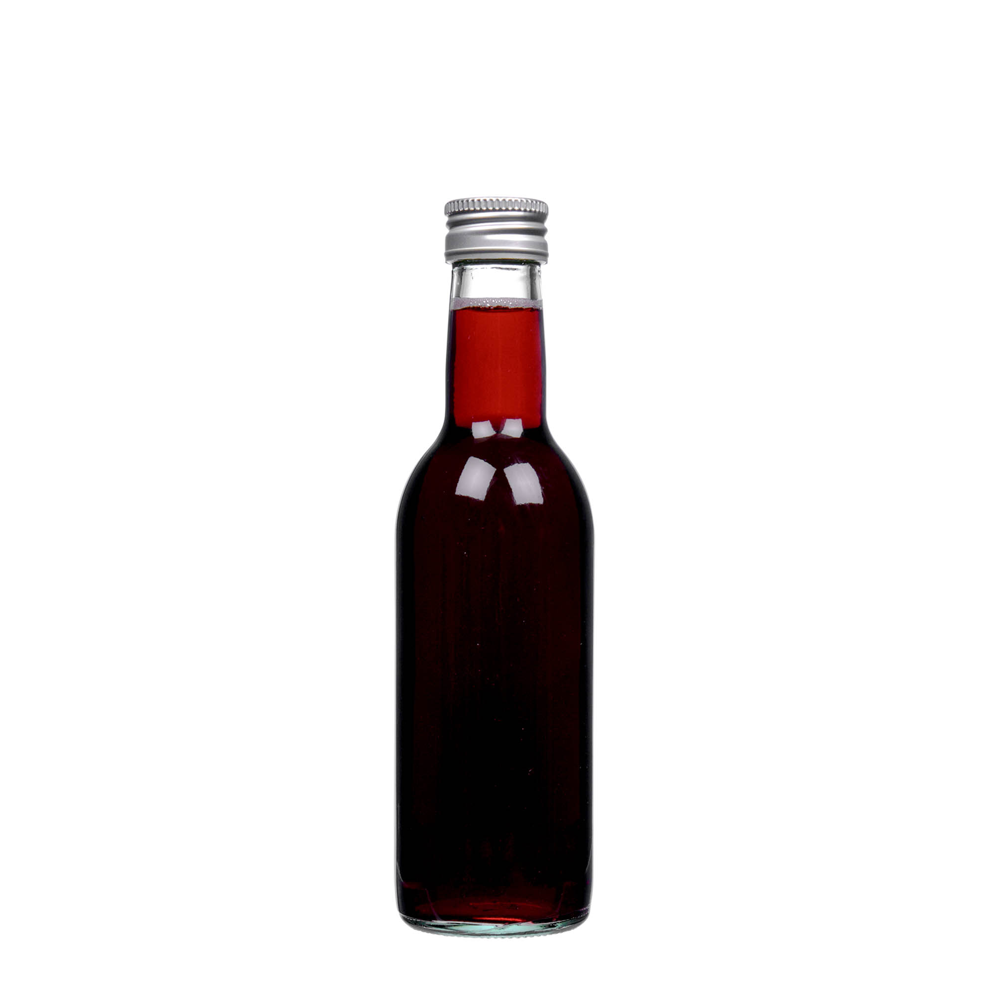 250 ml lasipullo 'Bordeaux', suuaukko: PP 28 250 ml lasipullo 'Bordeaux', suuaukko: PP 28