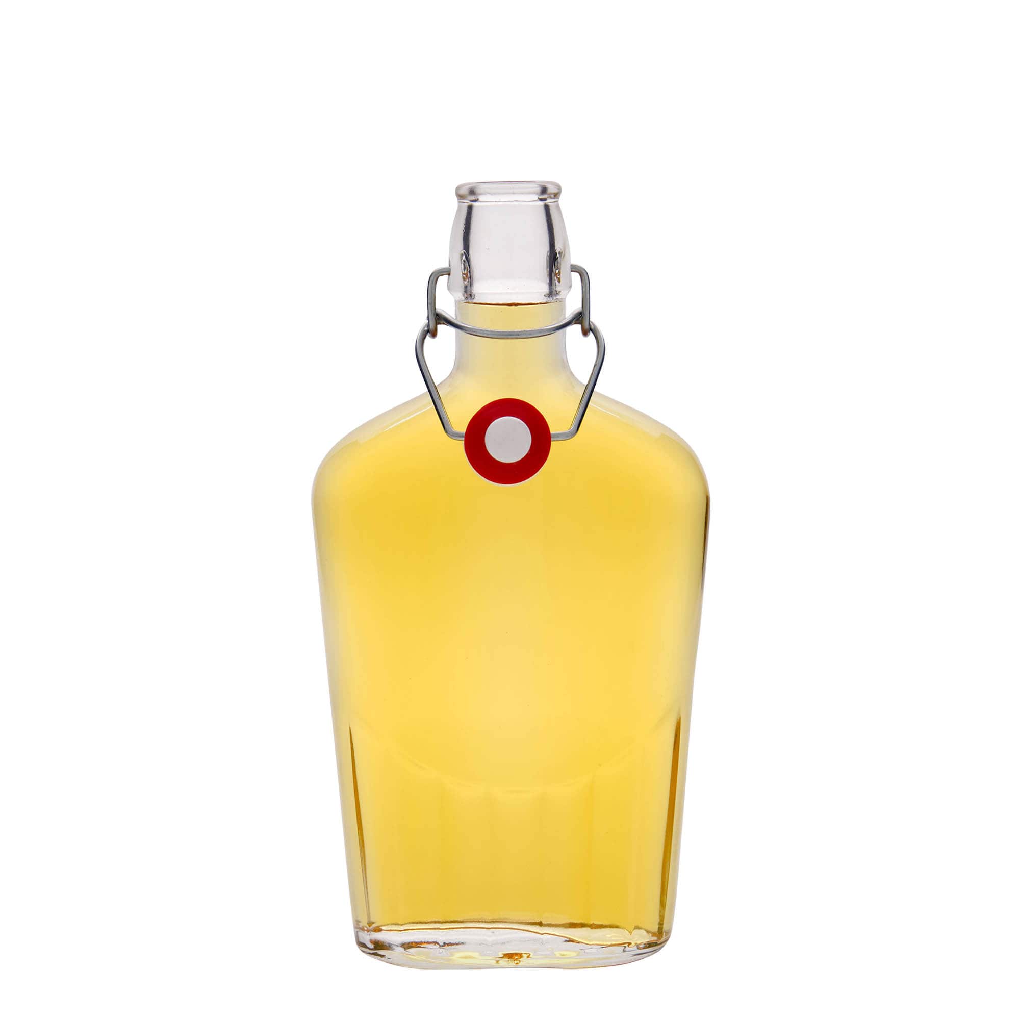 500 ml lasipullo 'Fiaschetta', soikea, suuaukko: lukittava metallikorkki