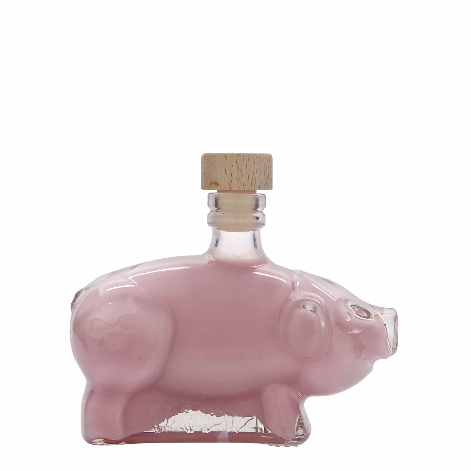 200 ml lasipullo 'Onnenporsas', suu: korkki