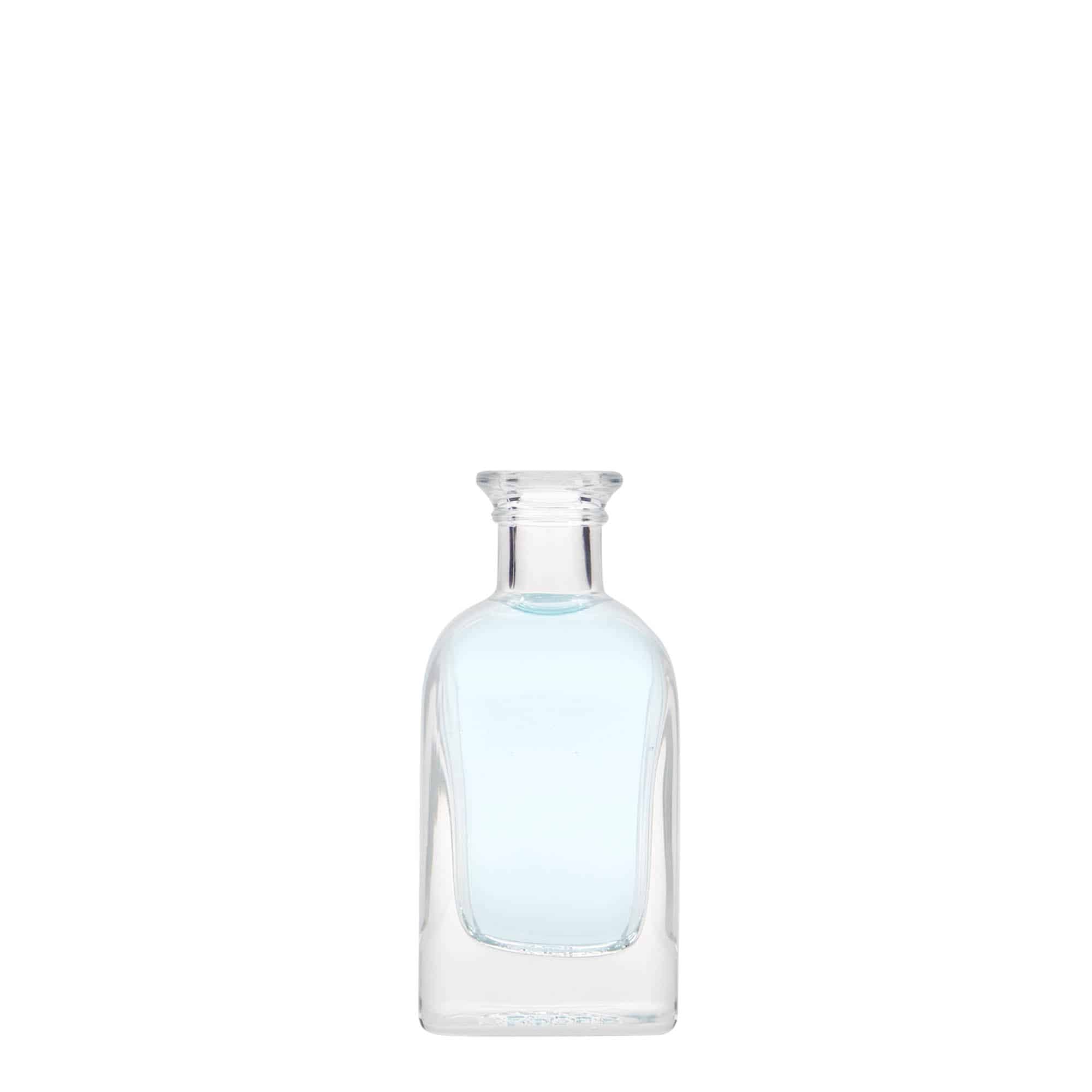 40 ml apteekkarin lasipullo Carré, neliö, suu: korkki
