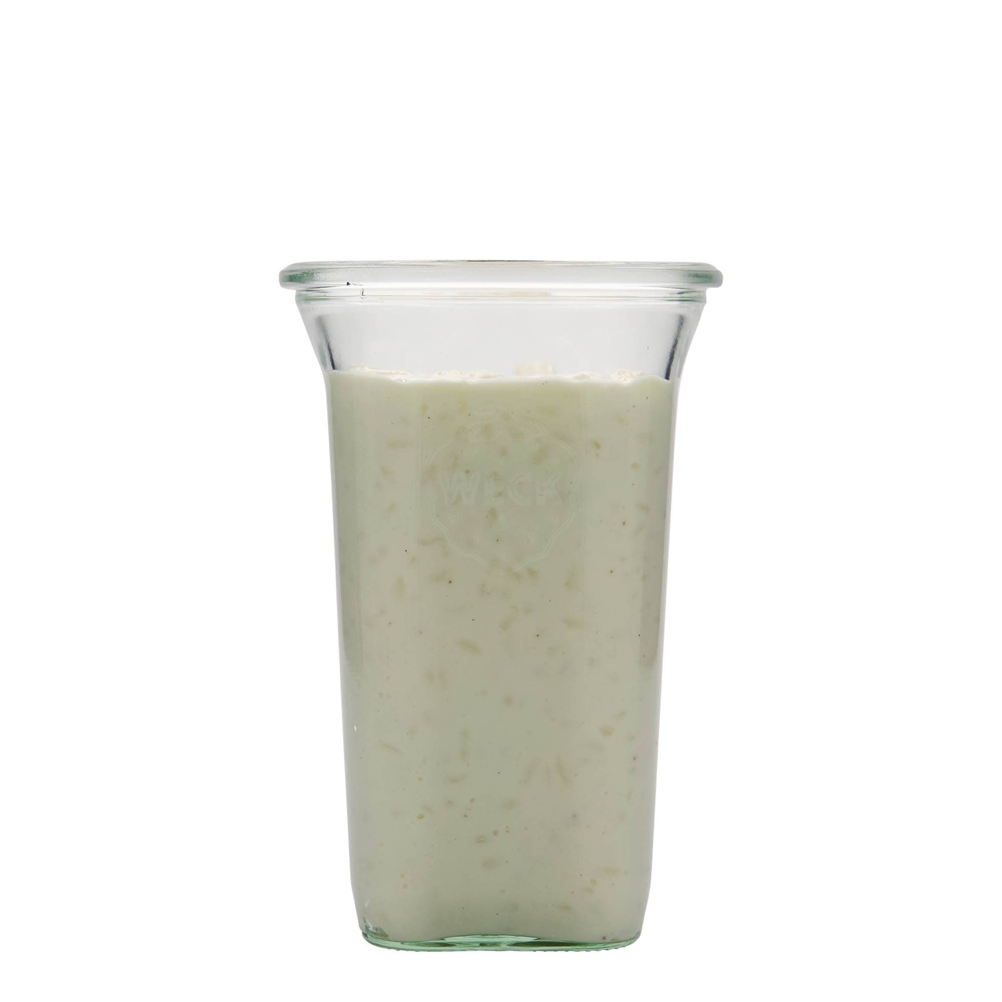 795 ml WECK-nelikulmainen lasi, neliskulmainen, suuaukko: pyöreä reuna