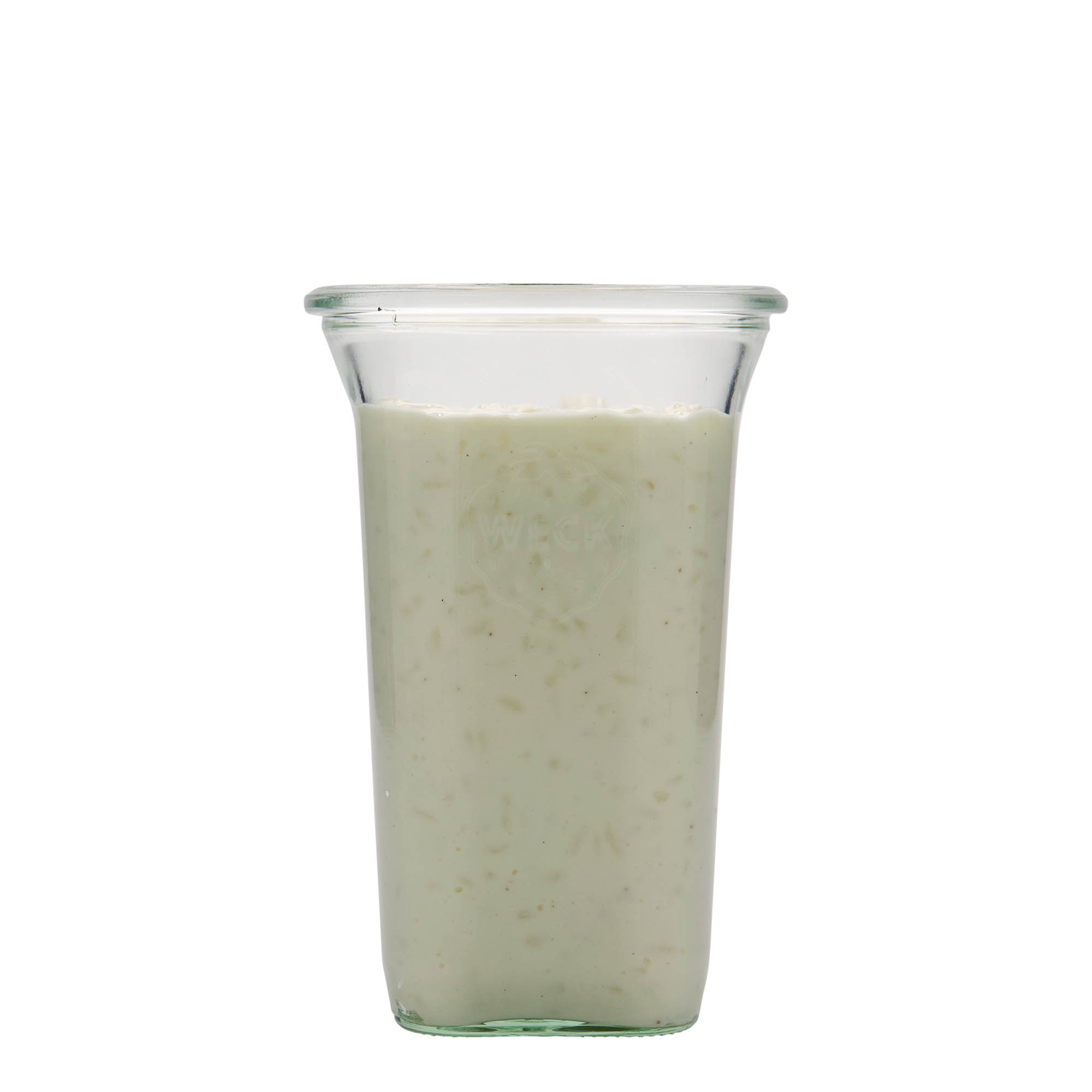 795 ml WECK-nelikulmainen lasi, neliskulmainen, suuaukko: pyöreä reuna
