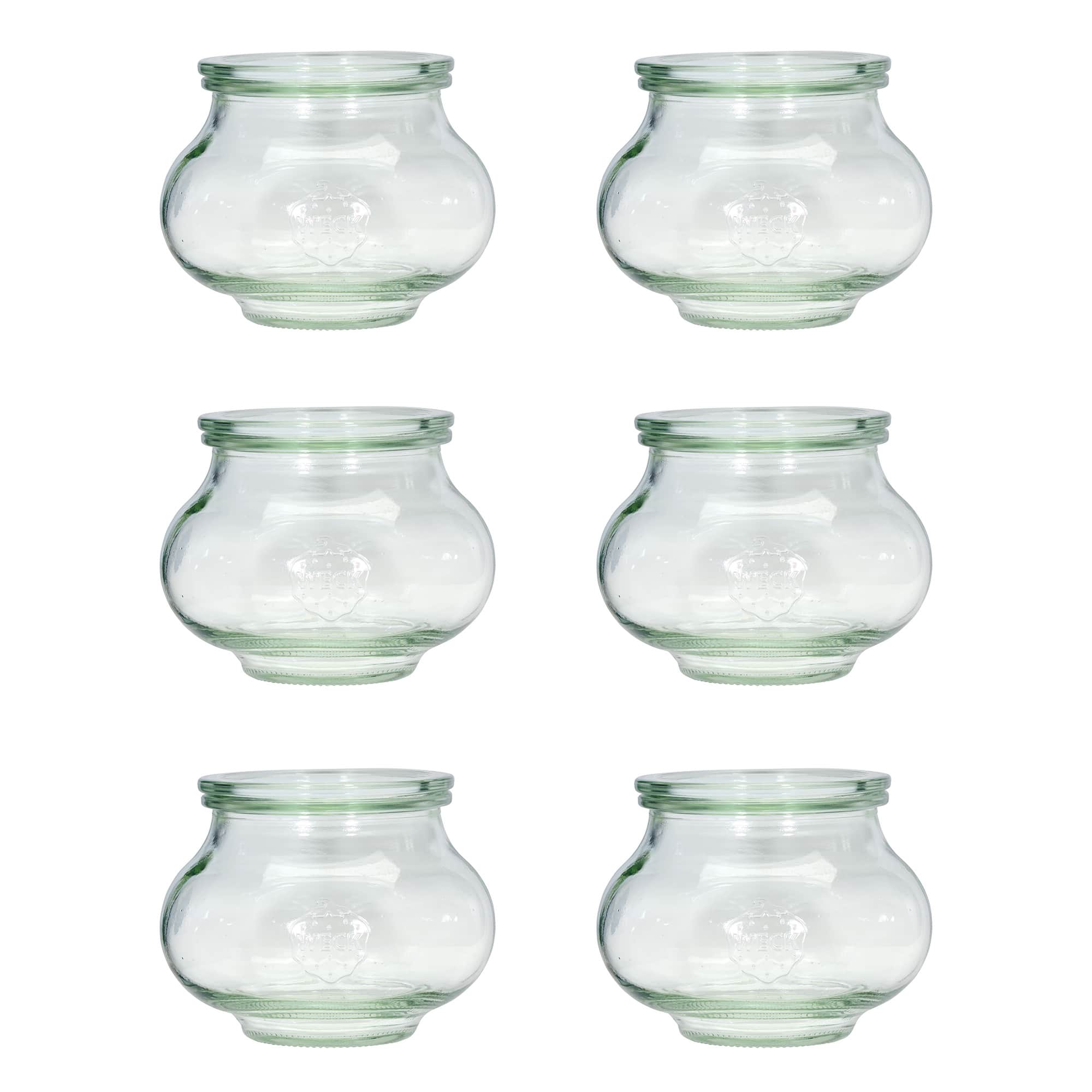 6x 560 ml WECK-korulasi lasikannella RR 80
