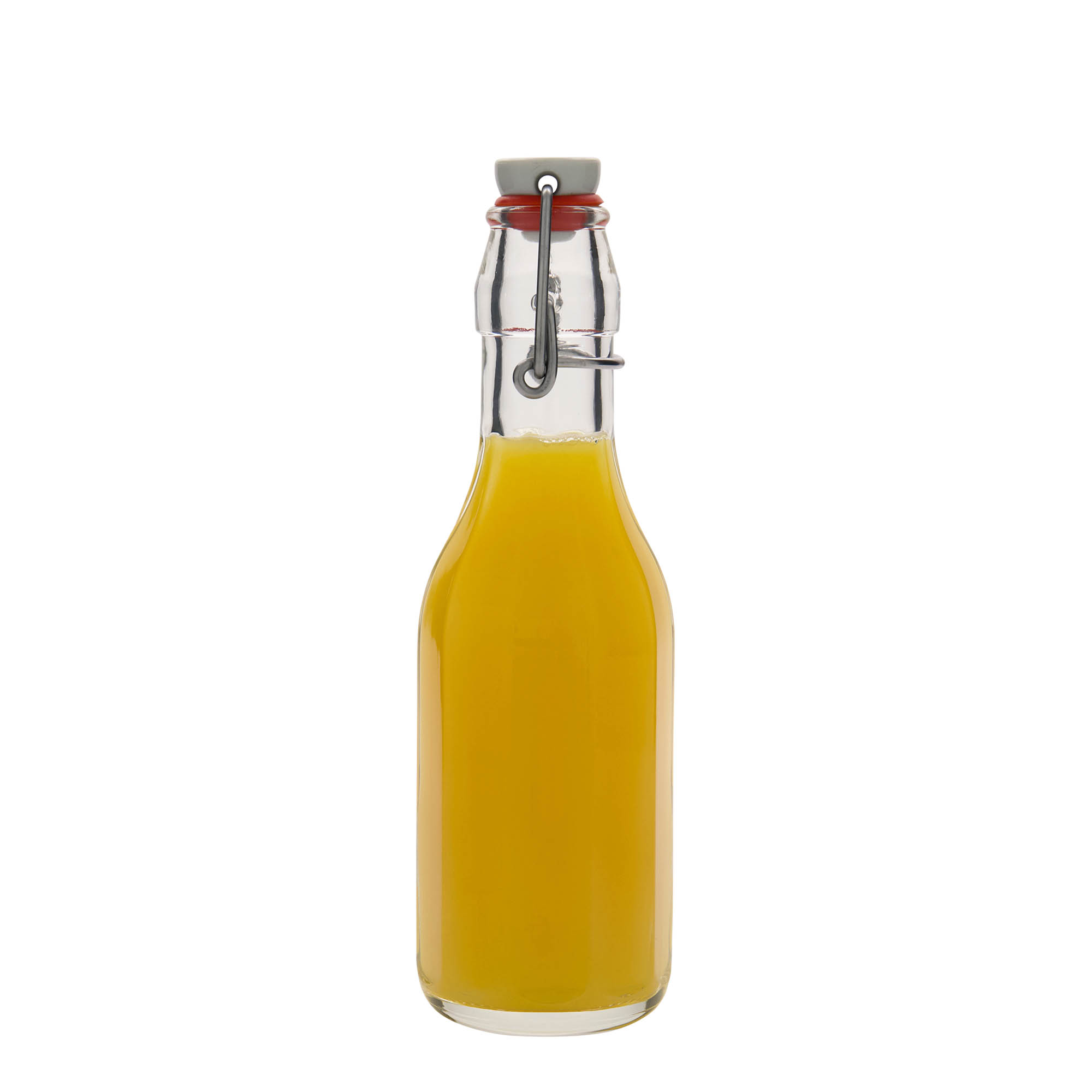 250 ml lasipullo ”Bravo”, kymmenkulmainen, suuaukko: lukittava metallikorkki