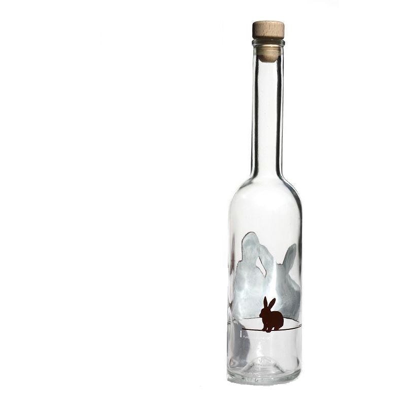 500 ml lasipullo 'Opera', kuvio: kani, suuaukko: korkki