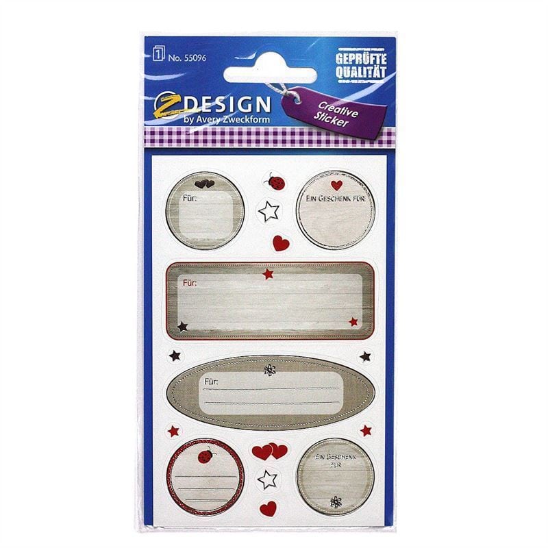 Zweckform-tarrat 'Vastaanottajalle:', paperi, monivärinen