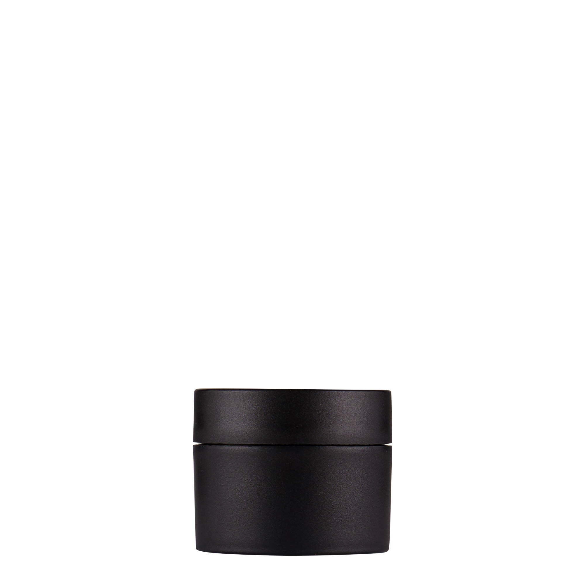 15 ml muovipurkki 'Antonella', PP, musta, suuaukko: ruuvikorkki