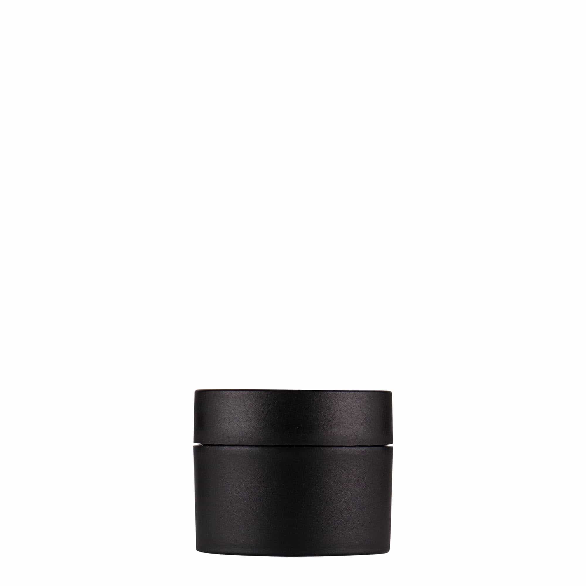 15 ml muovipurkki ”Antonella”, PP, musta, suuaukko: ruuvikorkki