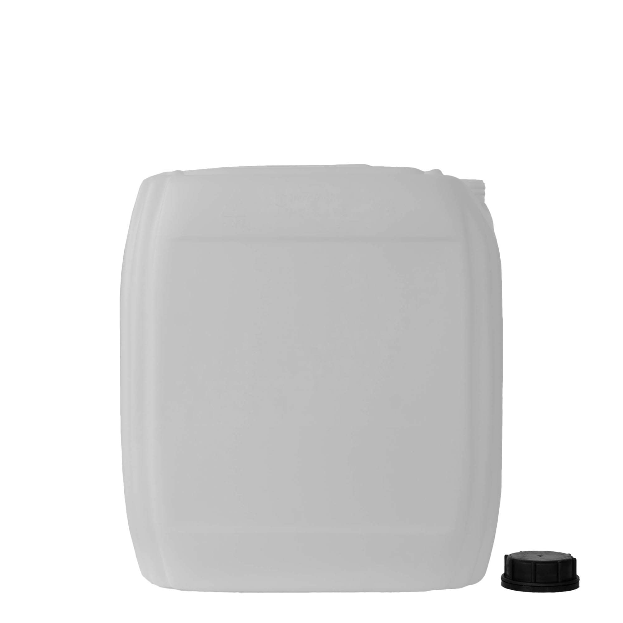 30 l kanisteri, suorakaiteen muotoinen, HDPE-muovia, luonnonvärinen, suuaukko: ND 60
