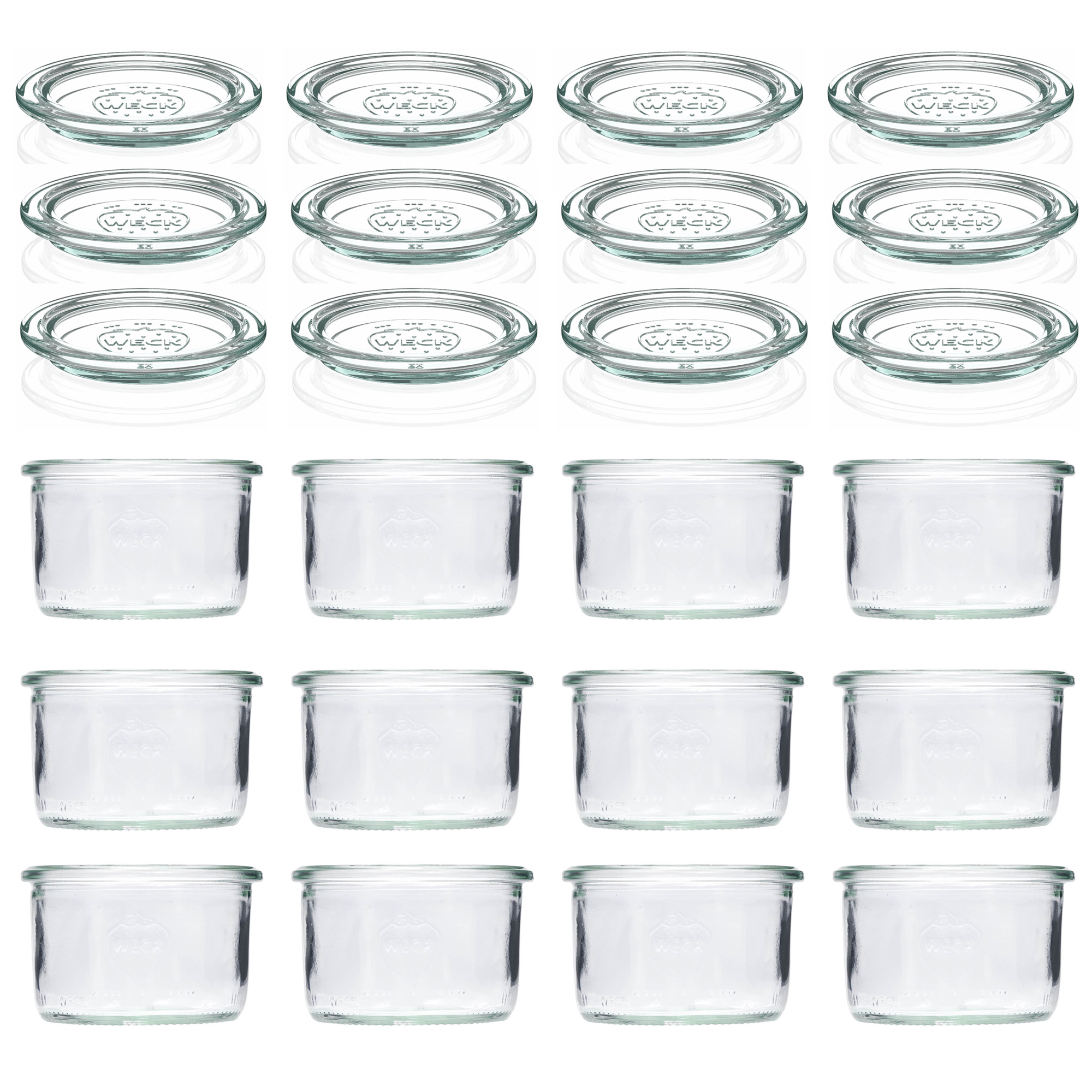 12x 200 ml WECK-kaatopurkki lasikannella RR 80