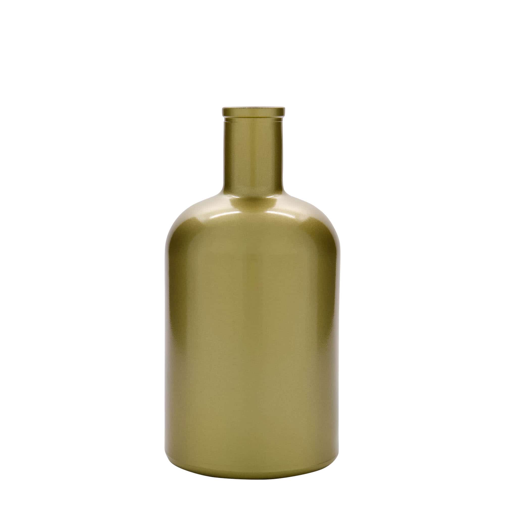 700 ml lasipullo 'Gerardino', kulta, suu: korkki