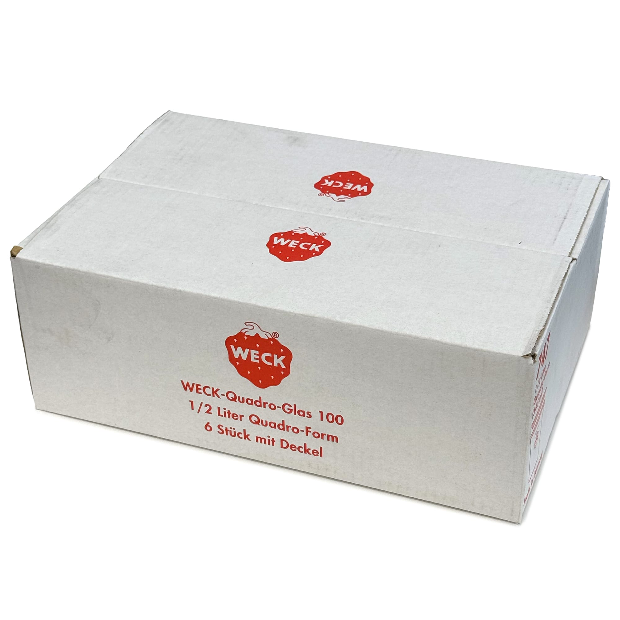 6x 545 ml WECK-Quadro-lasia lasikannella RR 100
