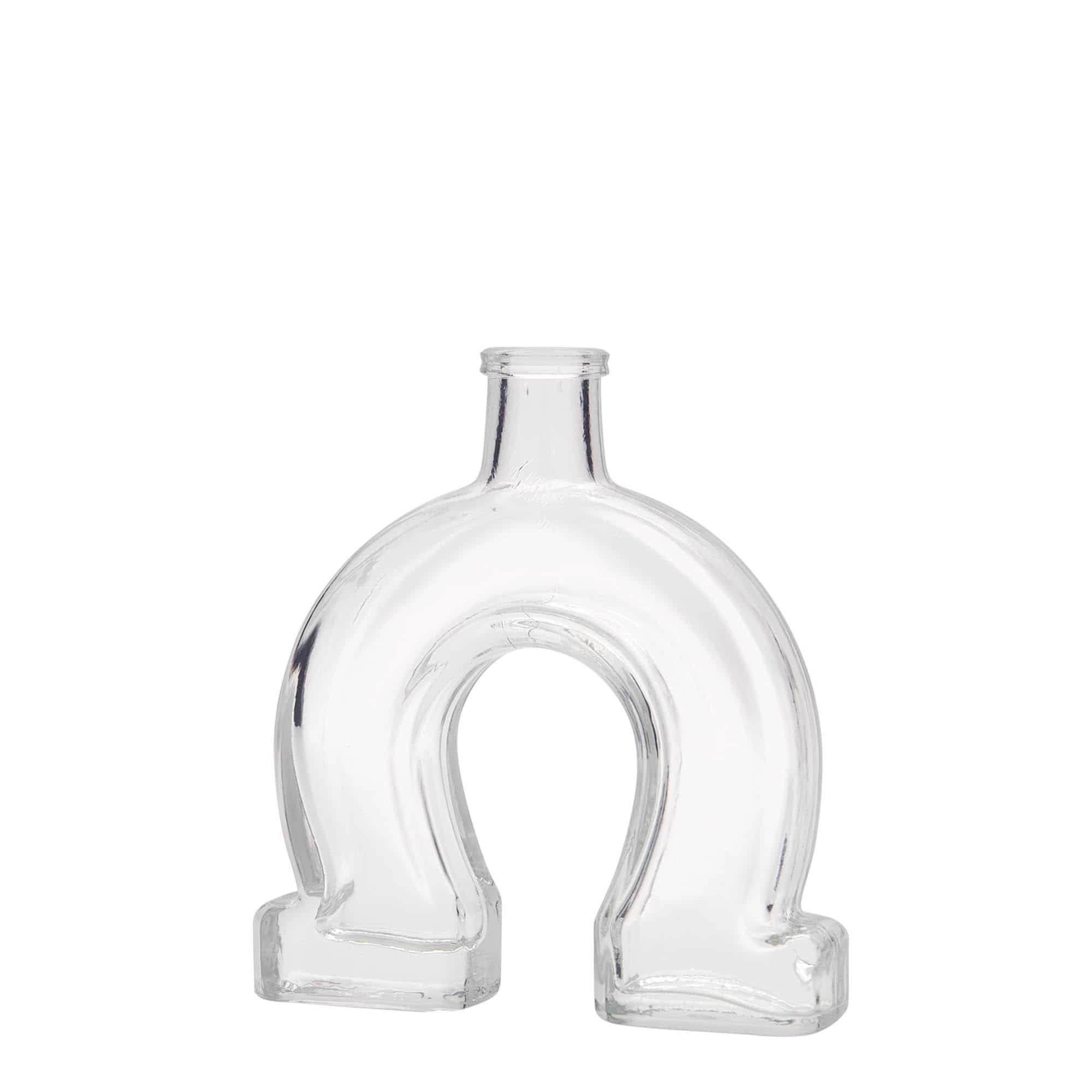 100 ml lasipullo 'Hevosenkenkä', suu: korkki