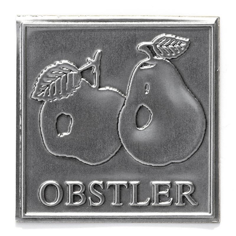 Tinataulu 'Obstler', neliö, metalli, hopea Tinataulu 'Obstler', neliö, metalli, hopea