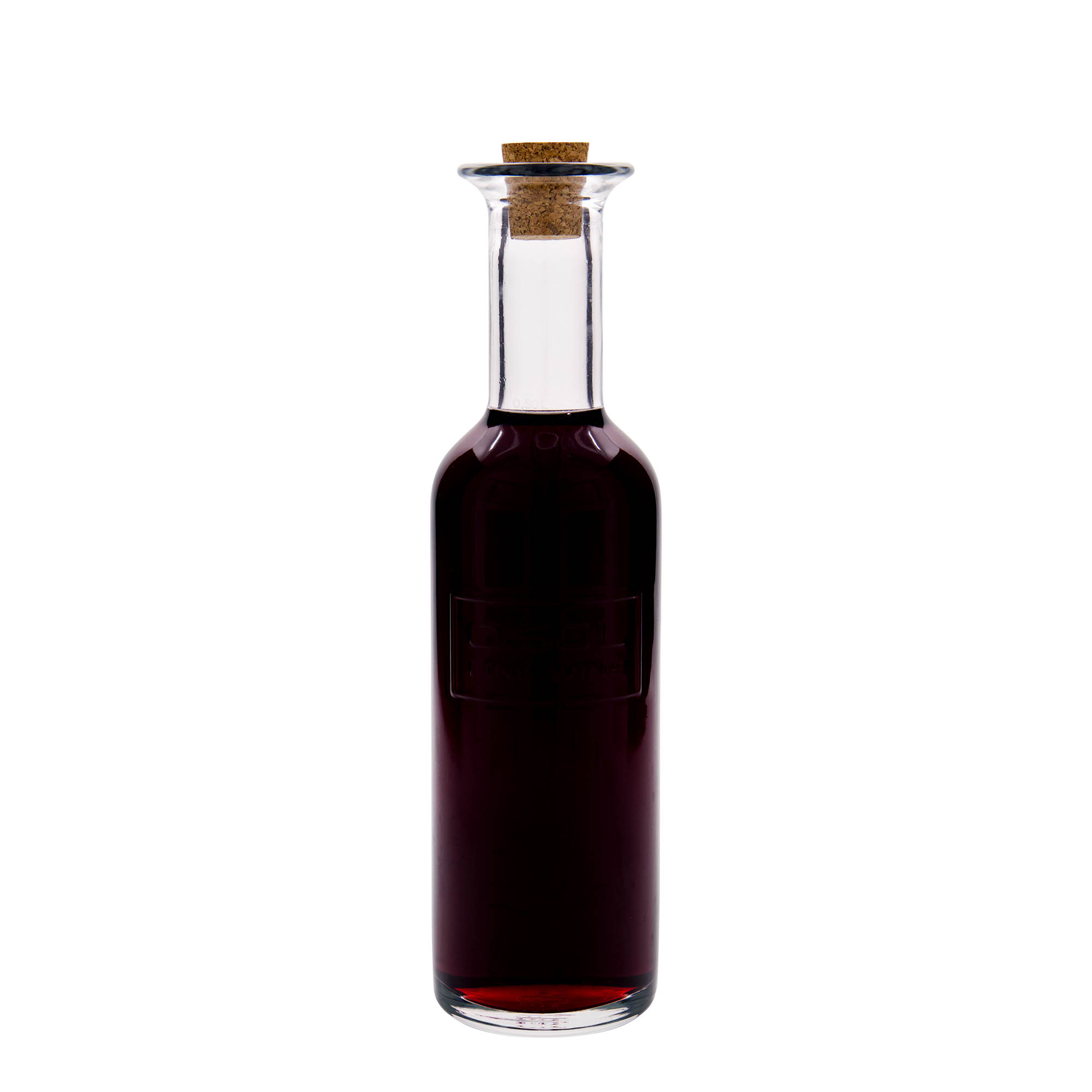 500 ml lasipullo 'Optima Fine Wine', suuaukko: korkki 500 ml lasipullo 'Optima Fine Wine', suuaukko: korkki