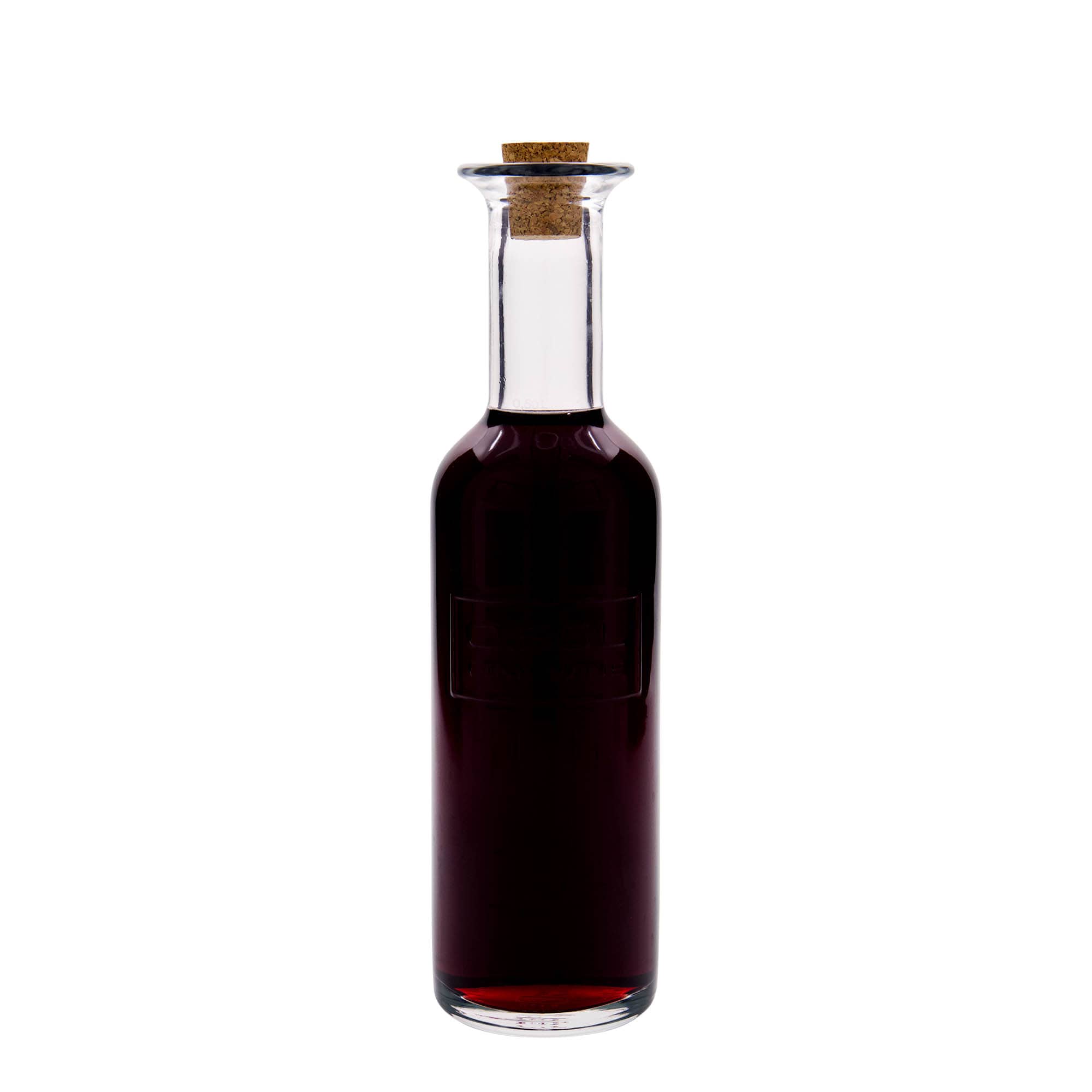 500 ml lasipullo 'Optima Fine Wine', suuaukko: korkki