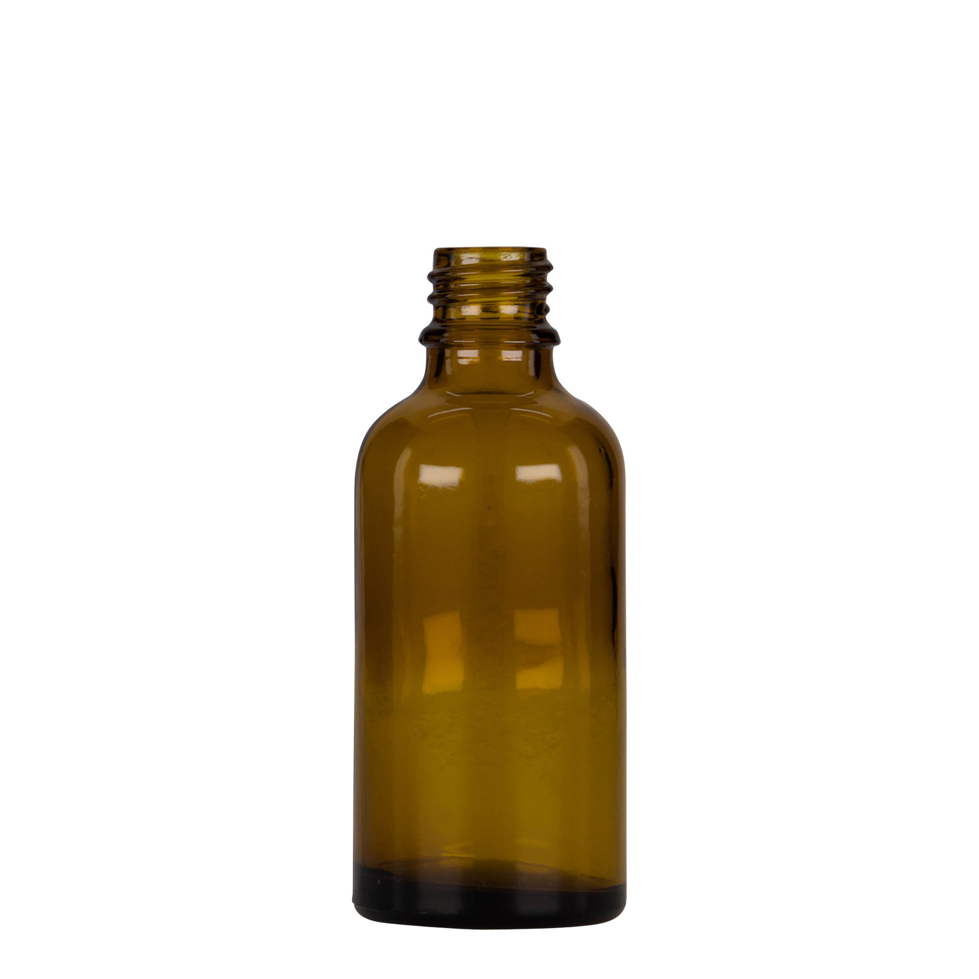 50 ml lääketieteellinen pipettipullo, lasia, ruskea-musta, suuaukko: DIN 18