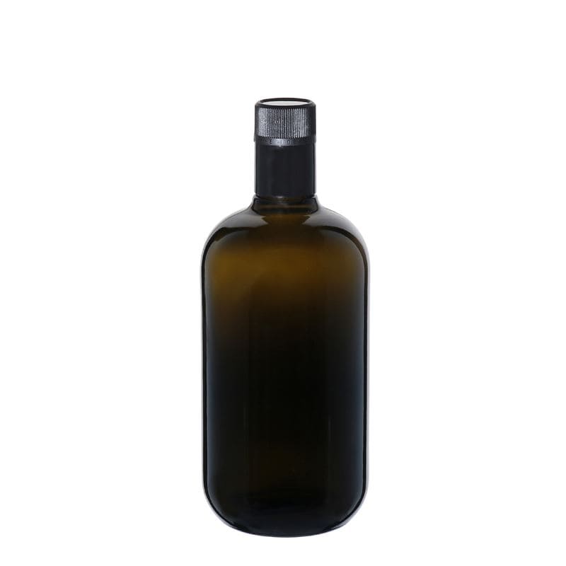 750 ml etikka-/öljypullo 'Biolio', lasia, antiikkivihreä, suuaukko: DOP