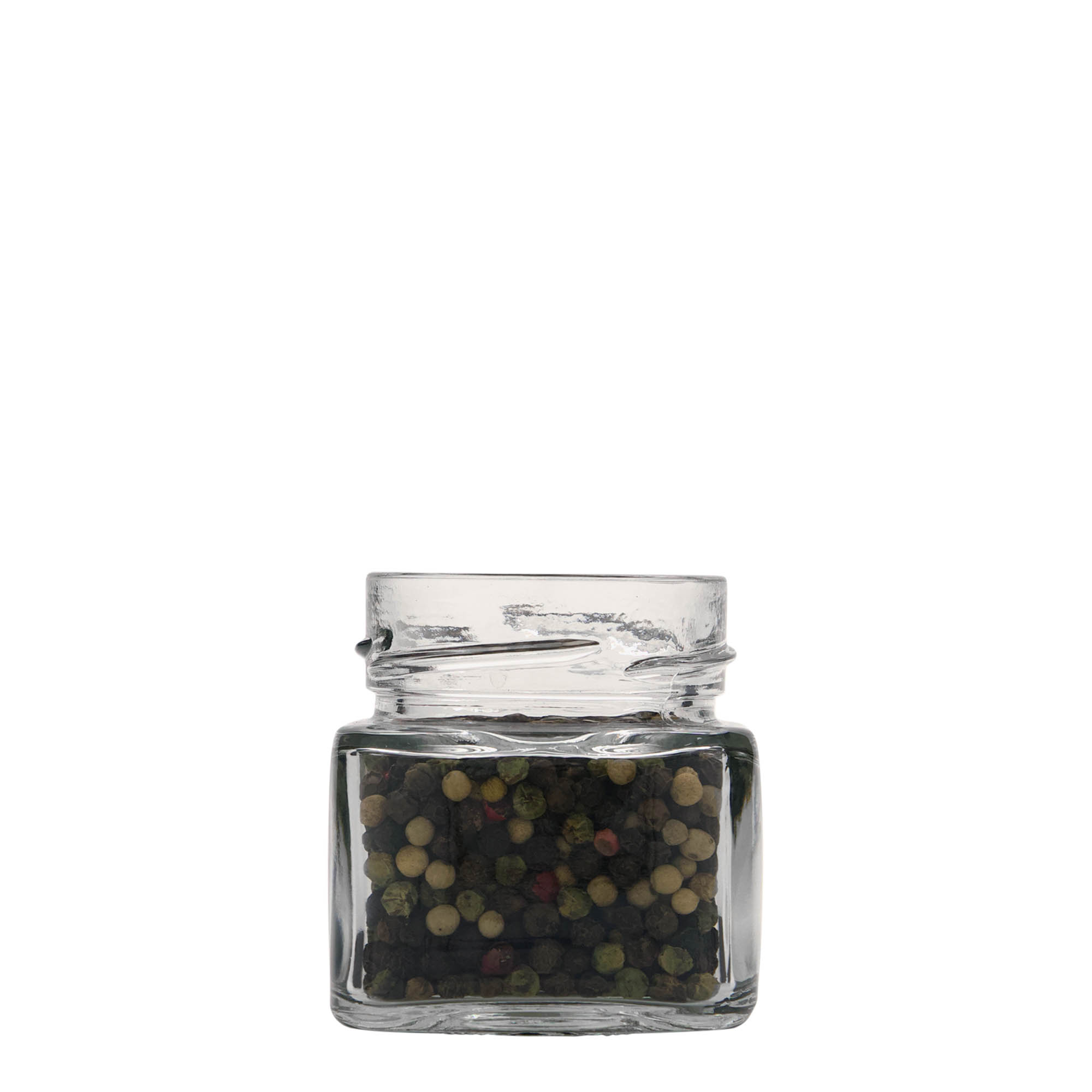 106 ml neliönmuotoinen lasi 'Ikarus', suuaukko: Deep-Twist-Off (DTO 58)