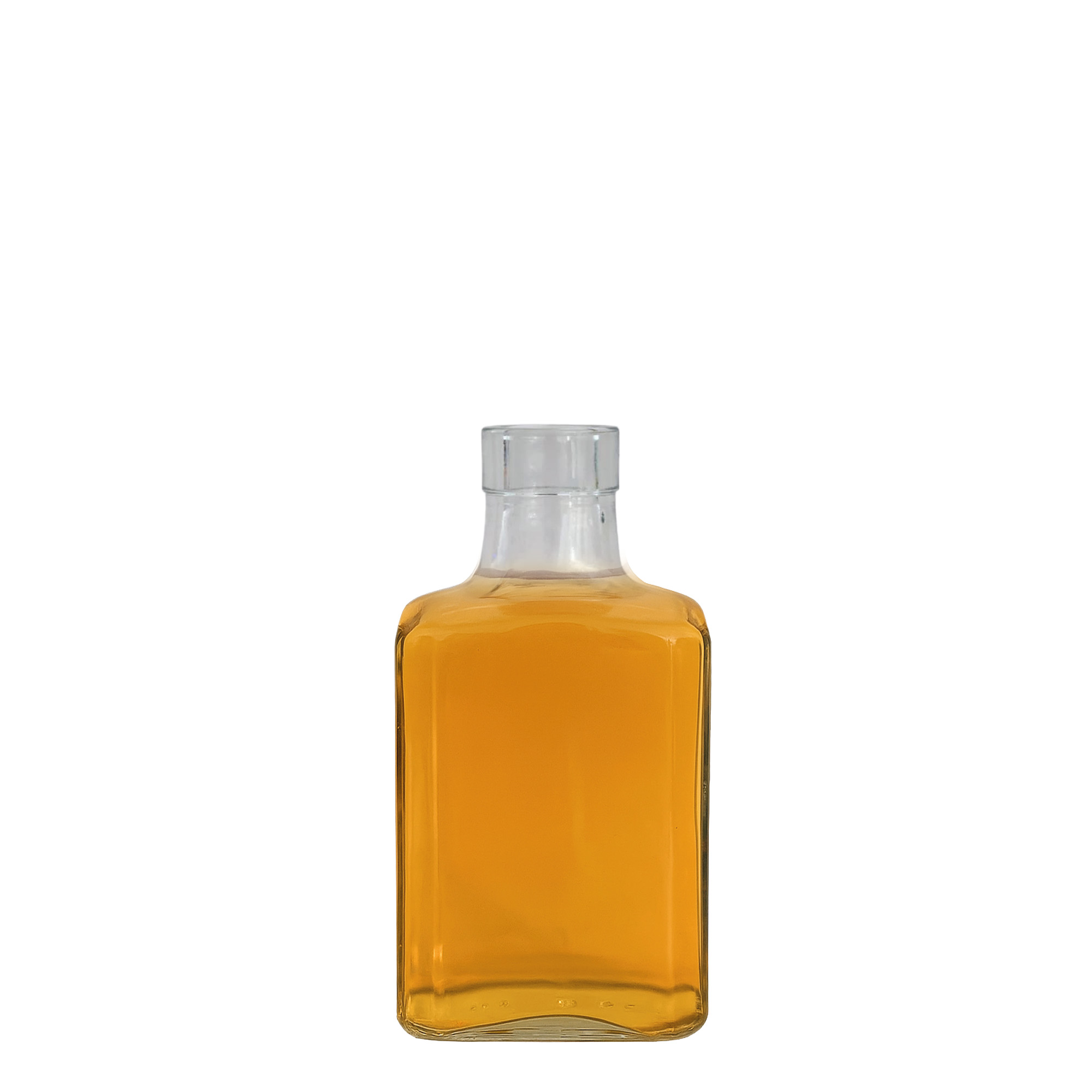 250 ml lasipullo 'Decanter Quadro Oberband', nelikulmainen, suuaukko: korkki 250 ml lasipullo 'Decanter Quadro Oberband', nelikulmainen, suuaukko: korkki