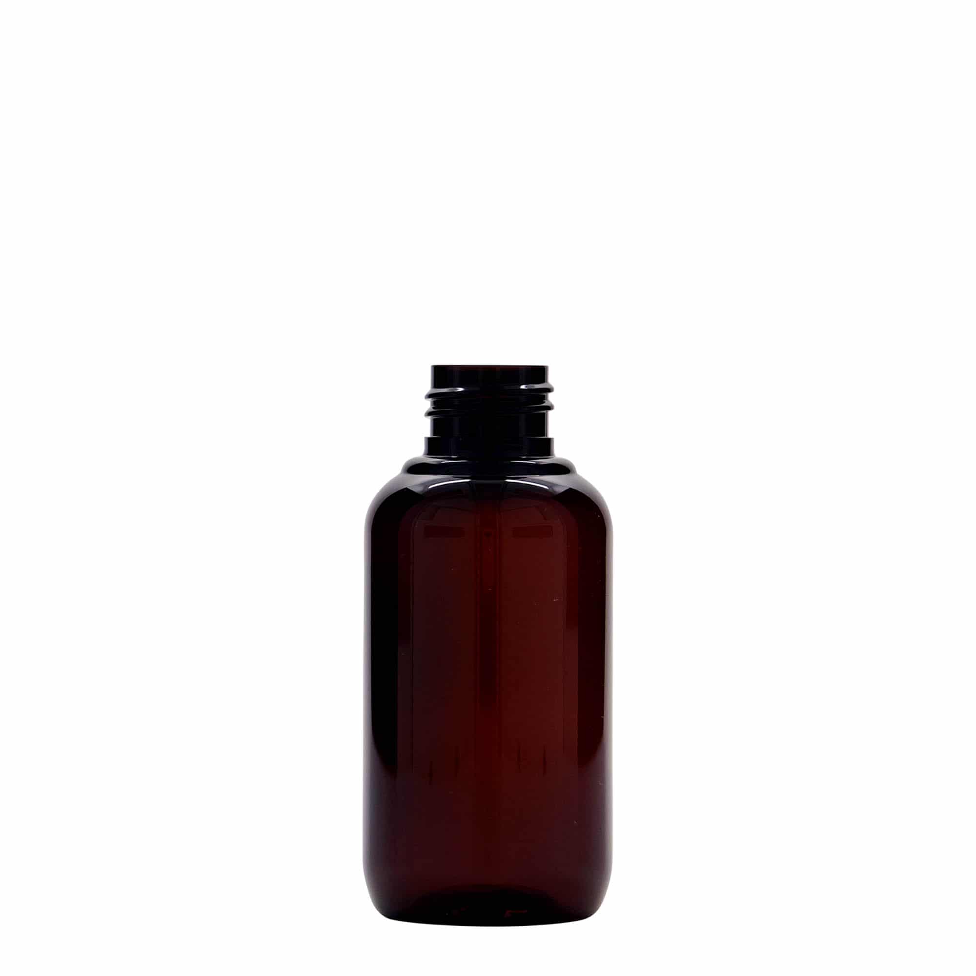 100 ml kierrätetty muovipullo 'Victor's Best', PCR, ruskea, suu: GPI 24/410