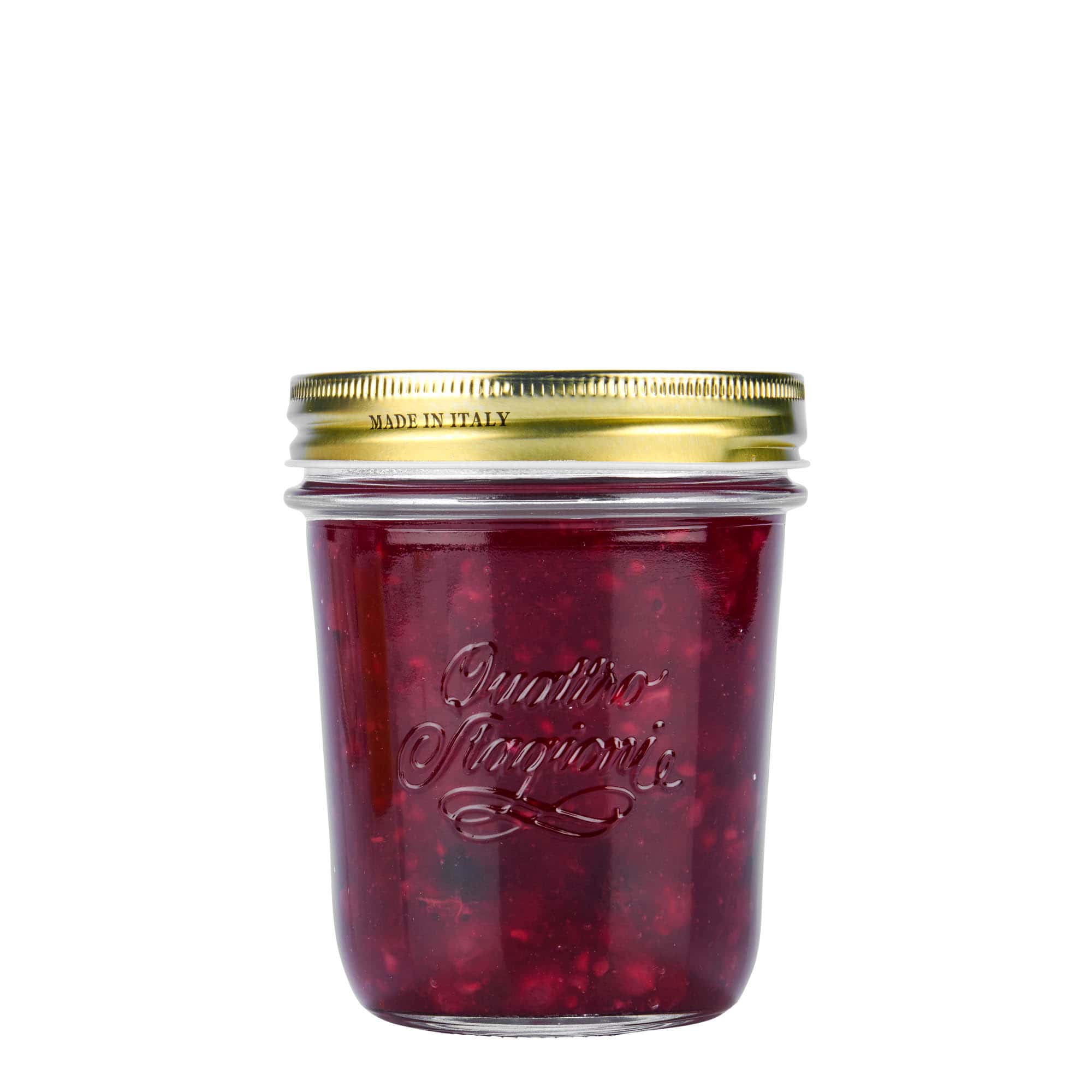 320 ml kaatolasipurkki ”Quattro Stagioni”, suuaukko: kierrekorkki