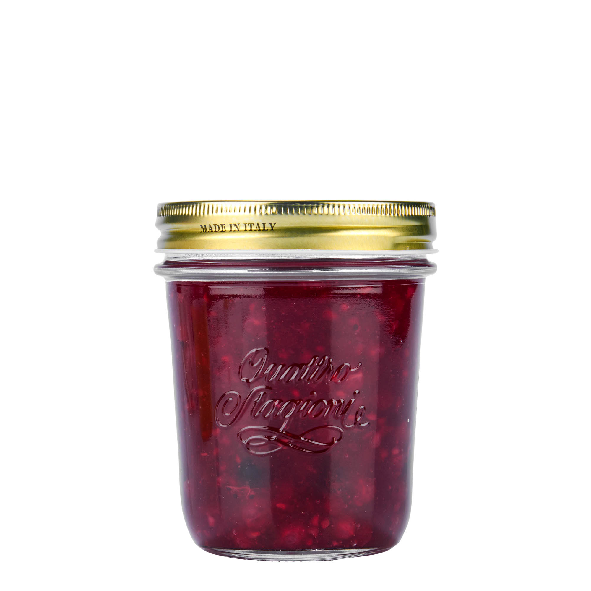 320 ml kaatolasipurkki ”Quattro Stagioni”, suuaukko: kierrekorkki