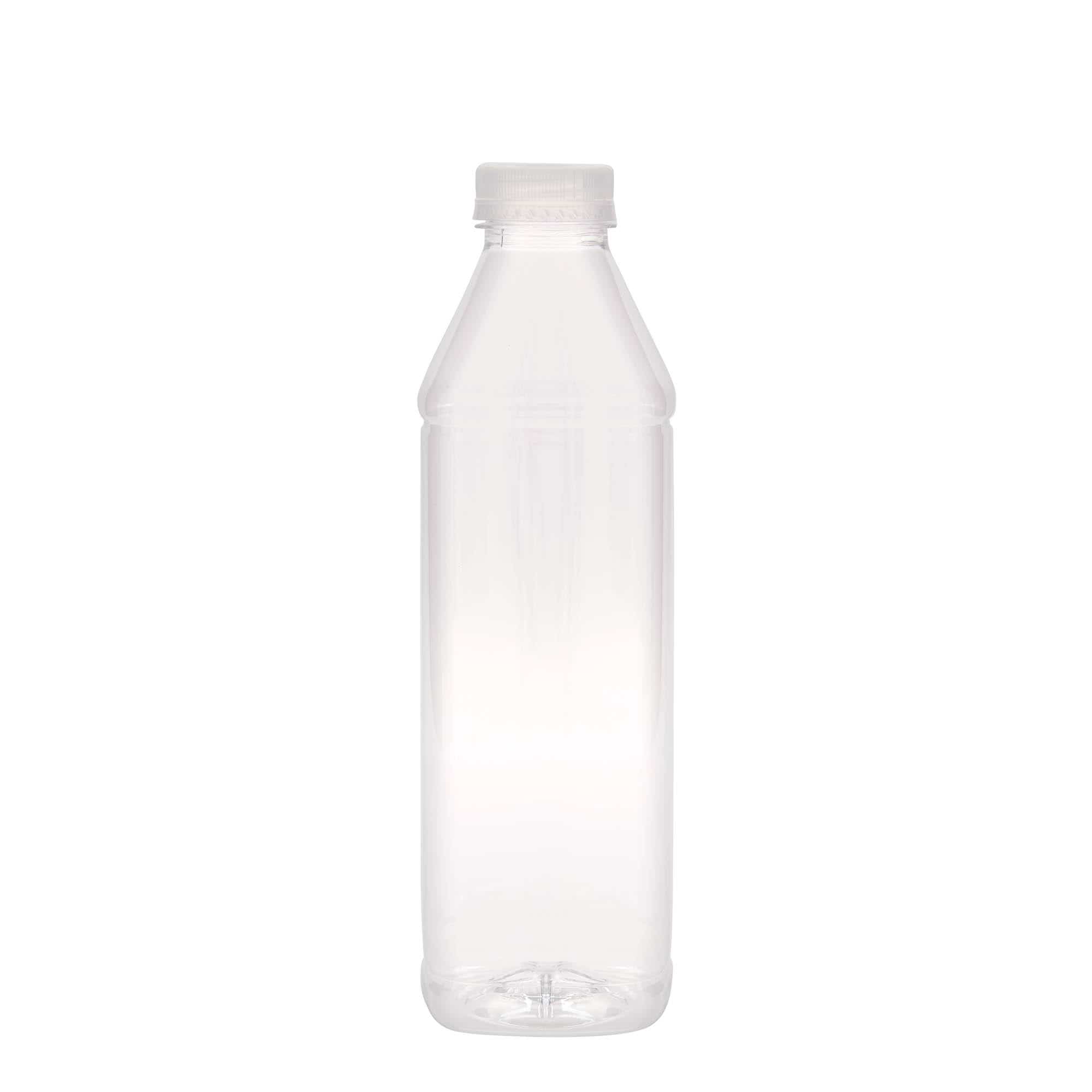1000 ml PET-pullo Milk and Juice Carré, neliö, muovi, suu: 38 mm