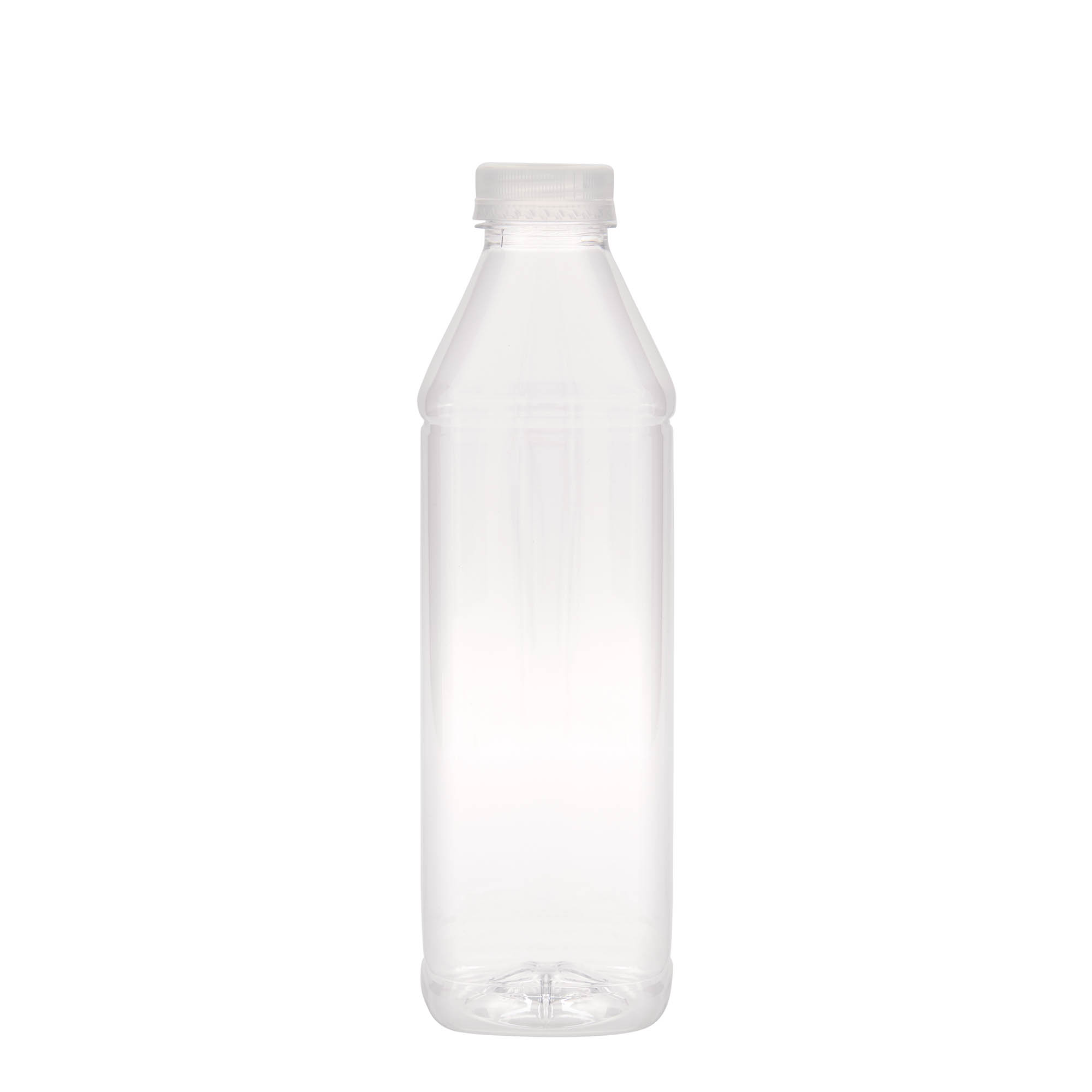 1 000 ml PET-pullo 'Milk and Juice Carré', neliömäinen, muovia, suuaukko: 38 mm