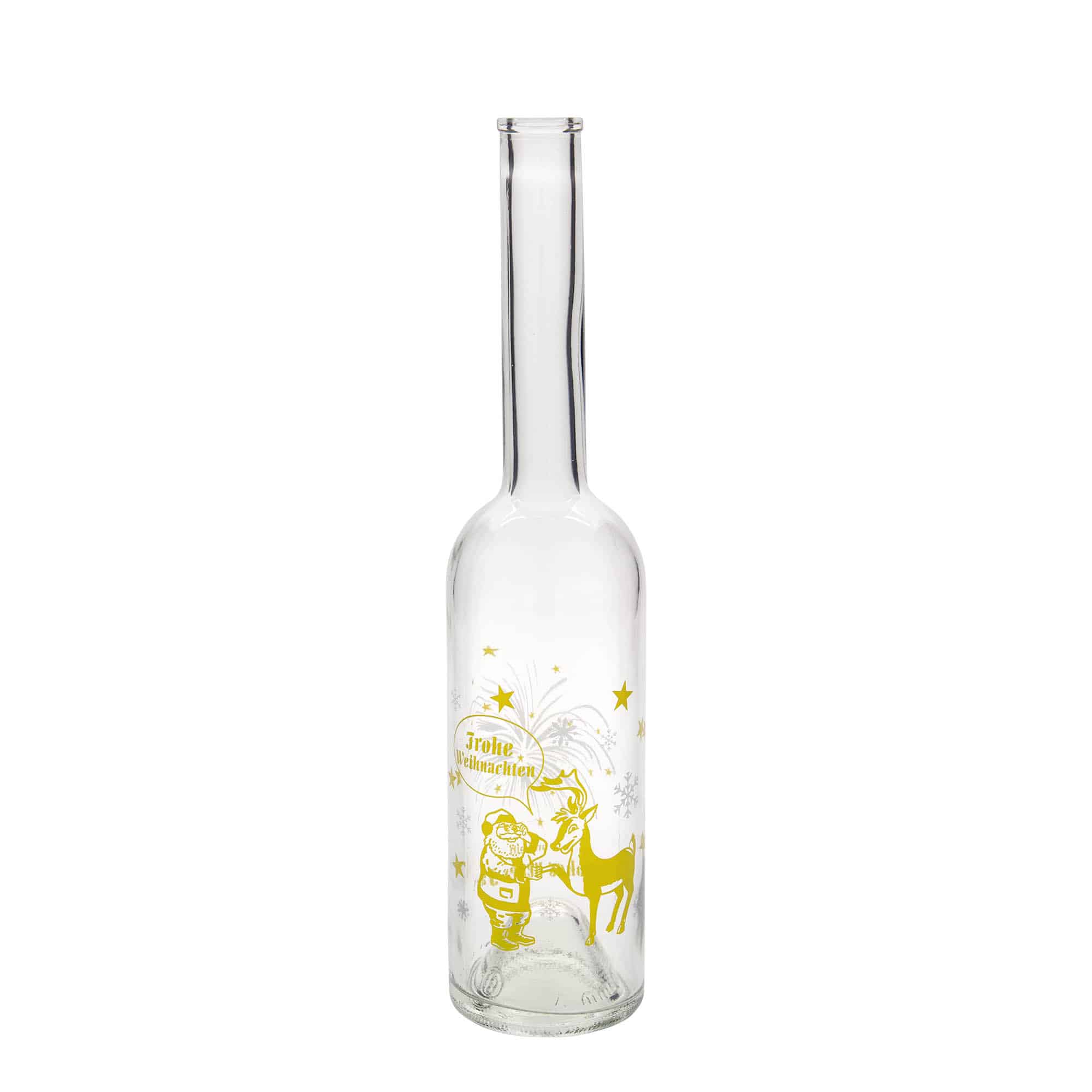 500 ml lasipullo 'Opera', kuvio: ilotulitus, suuaukko: korkki