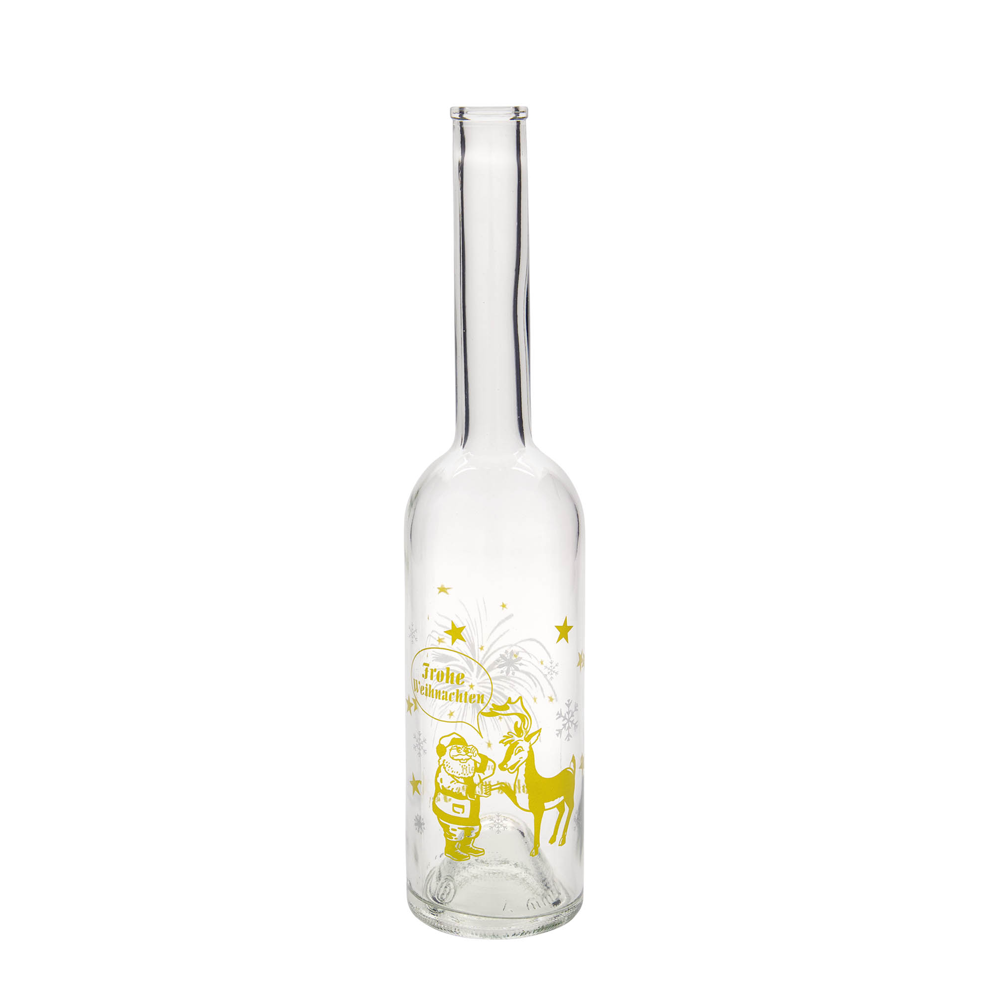 500 ml lasipullo 'Opera', kuvio: ilotulitus, suuaukko: korkki