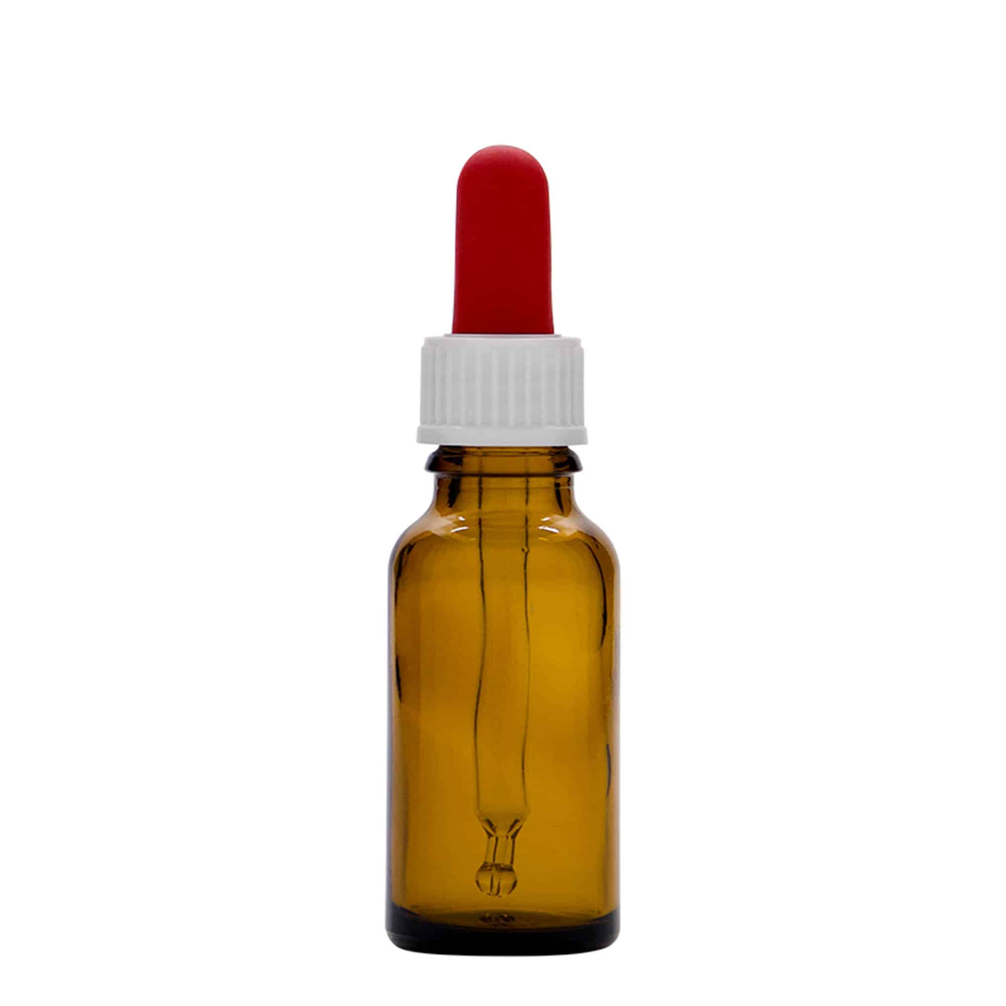 20 ml pipettipullo lääke, lasi, ruskea, suu: DIN 18