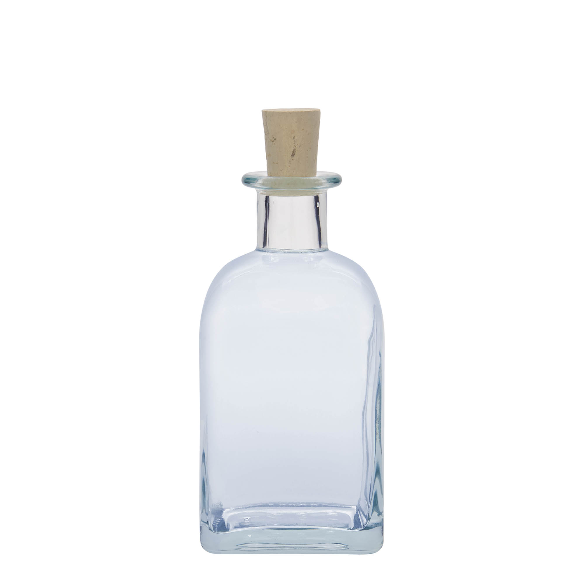 350 ml lasipullo Apotheker Carré, neliö, suuaukko: korkki