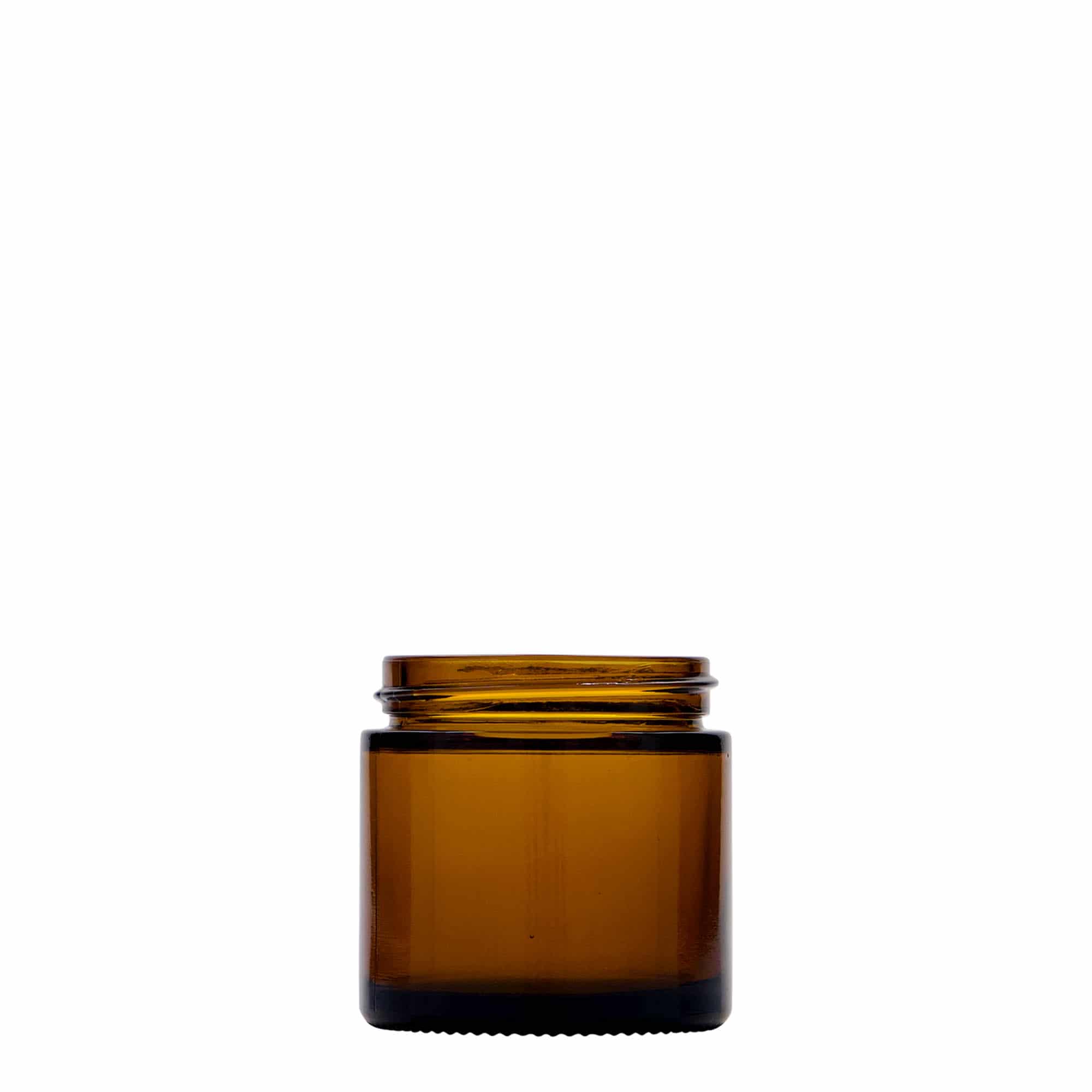 60 ml purkki 'Brown Line', lasia, ruskea, suuaukko: kierrekorkki