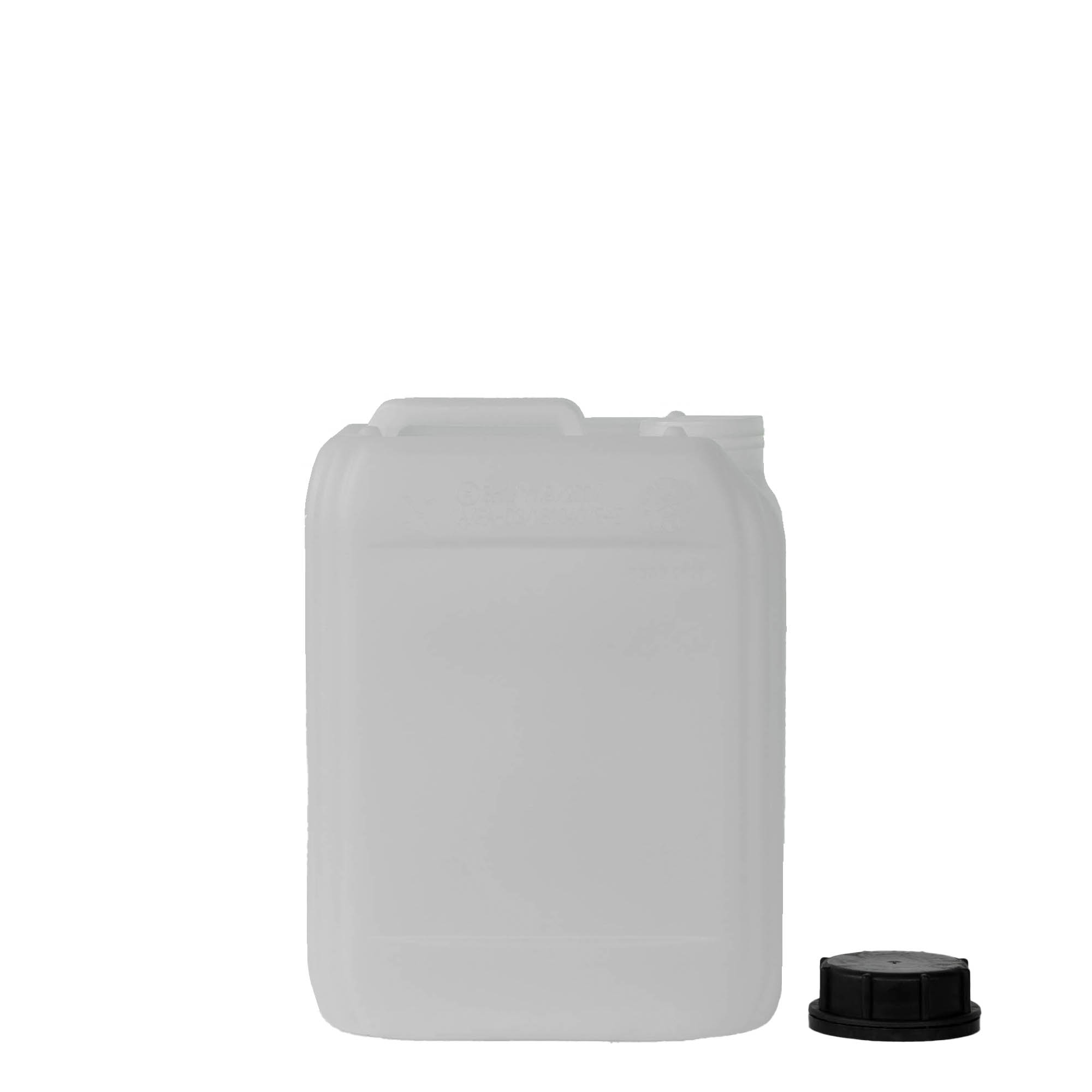 5 l kanisteri, suorakulmainen, HDPE-muovia, luonnonvärinen, suuaukon koko: ND 55