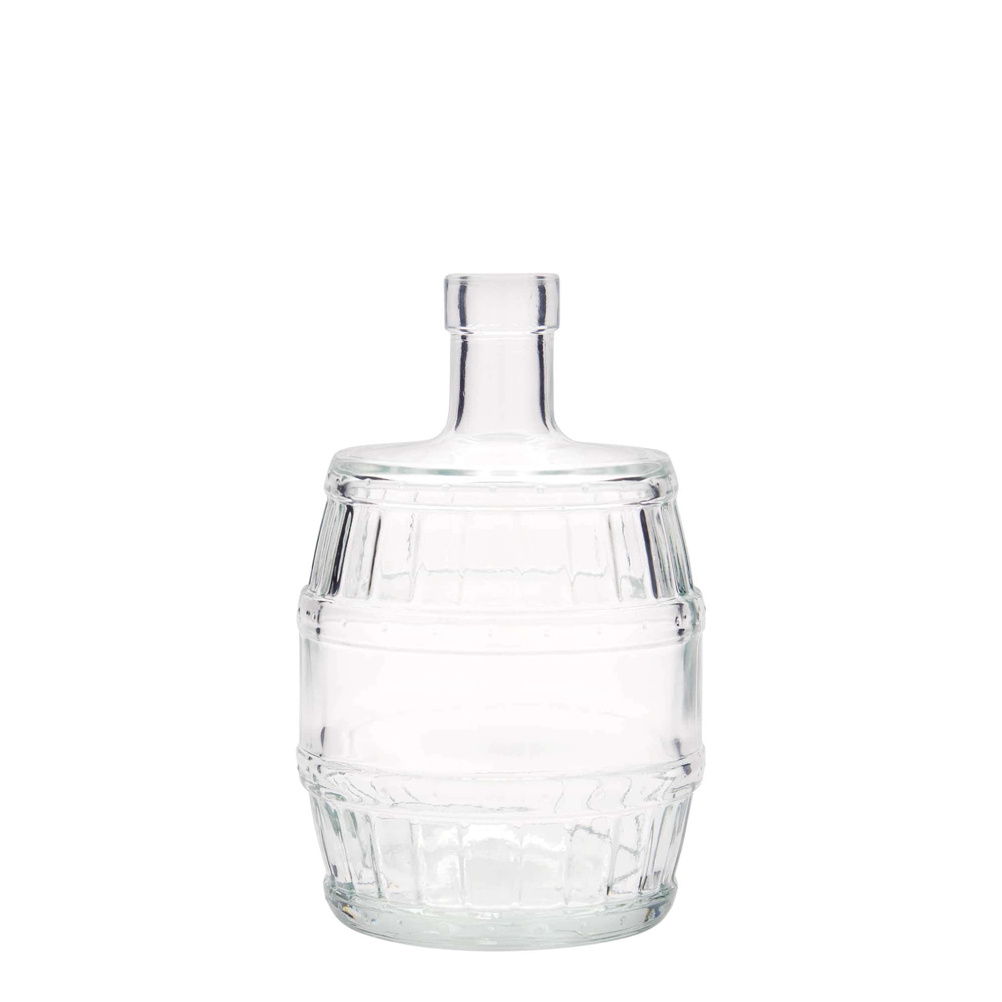 500 ml lasipullo ”tynnyri”, suuaukko: korkki