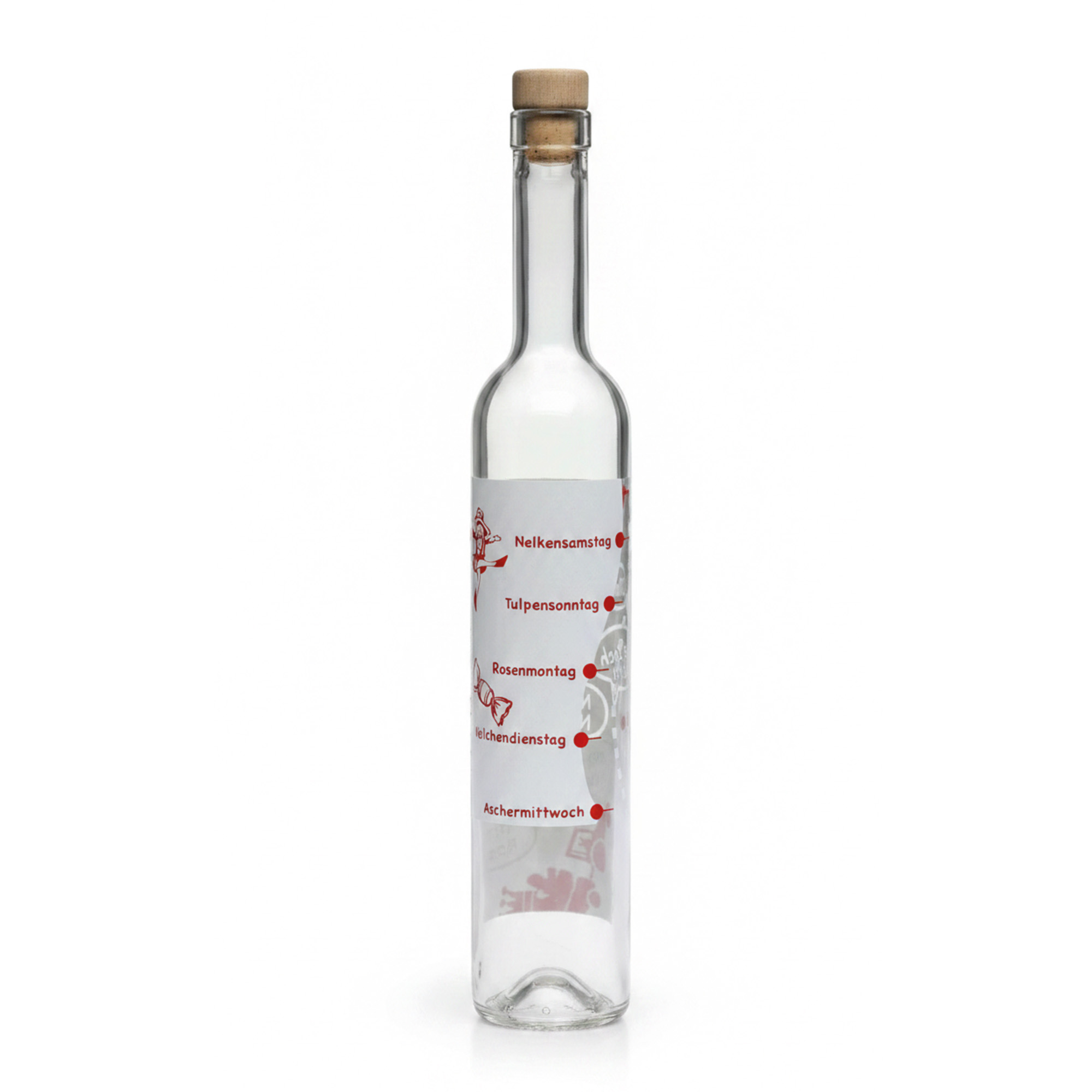 500 ml lasipullo Maximo painettu ”Karnevaali”, suuaukko: korkki