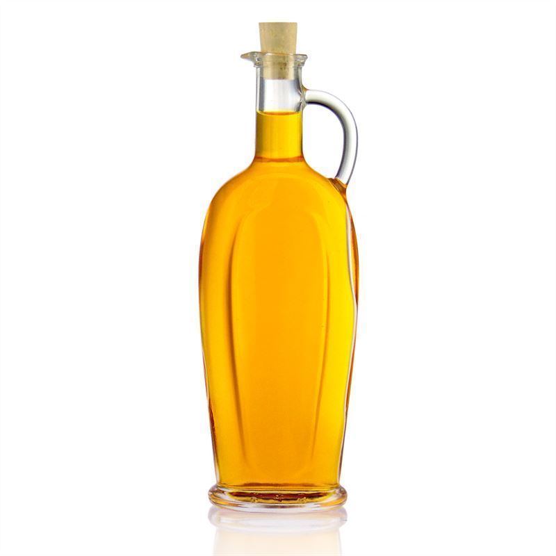 500 ml lasipullo 'Eleganta', ovaali, suuaukko: korkki